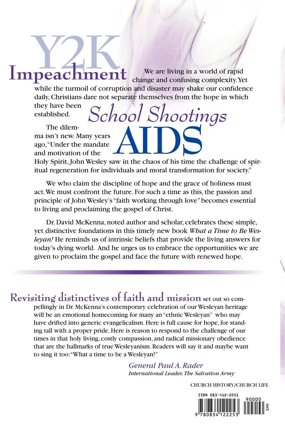 Rückseitencover What a Time to Be a Wesleyan!