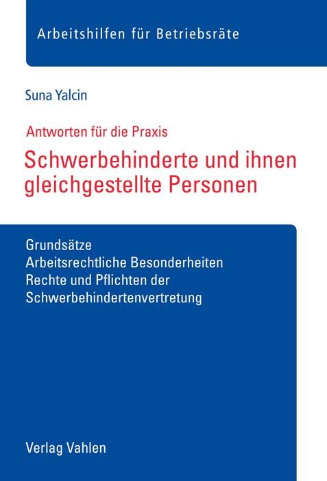 Vorderes Coverbild Schwerbehinderte und ihnen gleichgestellte Personen
