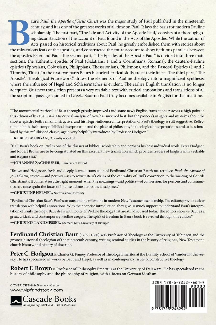 Rückseitencover Paul, the Apostle of Jesus Christ