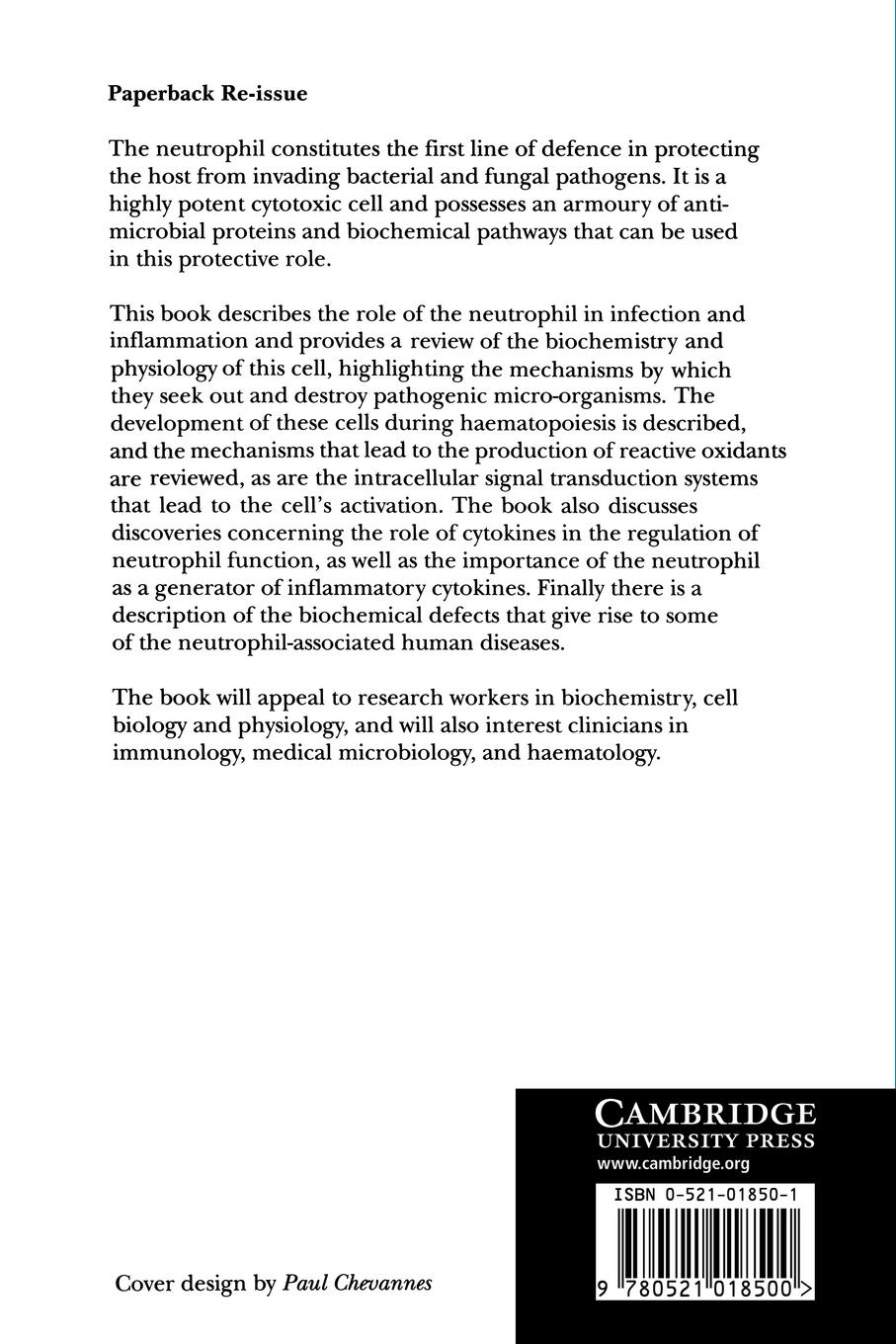 Rückseitencover Biochemistry and Physiology of the Neutrophil