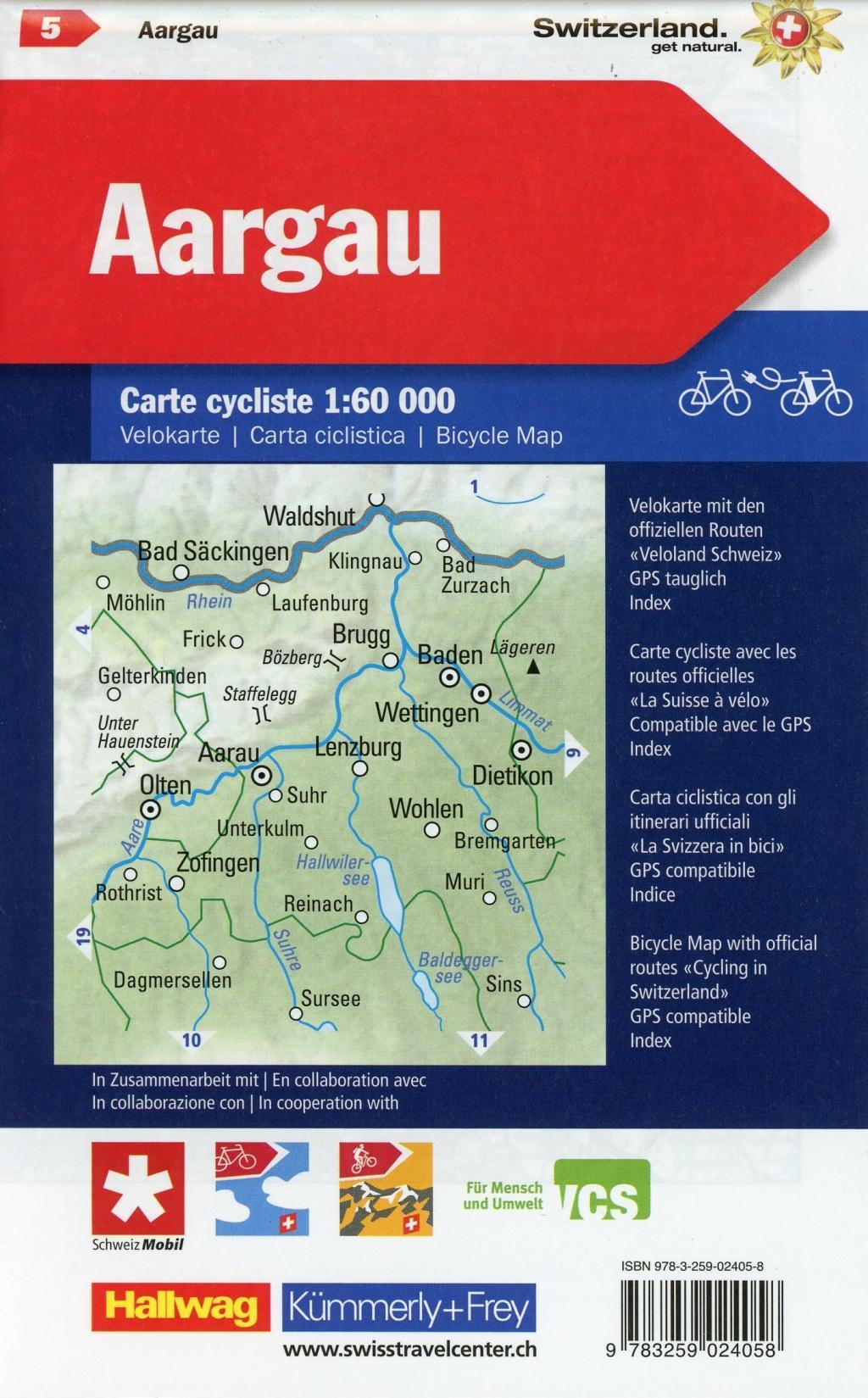 Beispielinhalt (Bild) KuF Schweiz Radkarte 05 Aargau 1 : 60 000