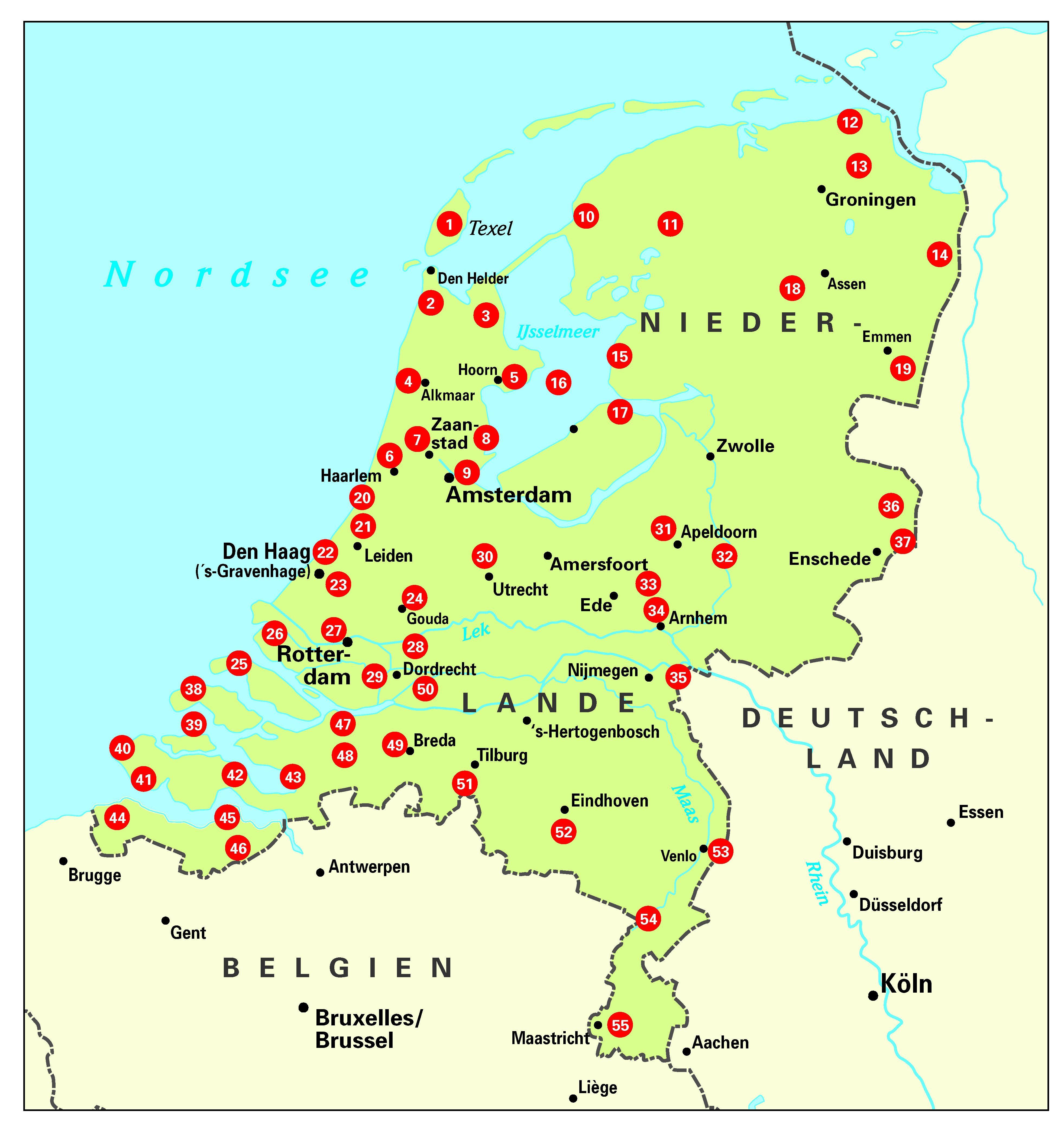 Beispielinhalt (Bild) Die 55 schönsten E-Bike-Touren in den Niederlanden
