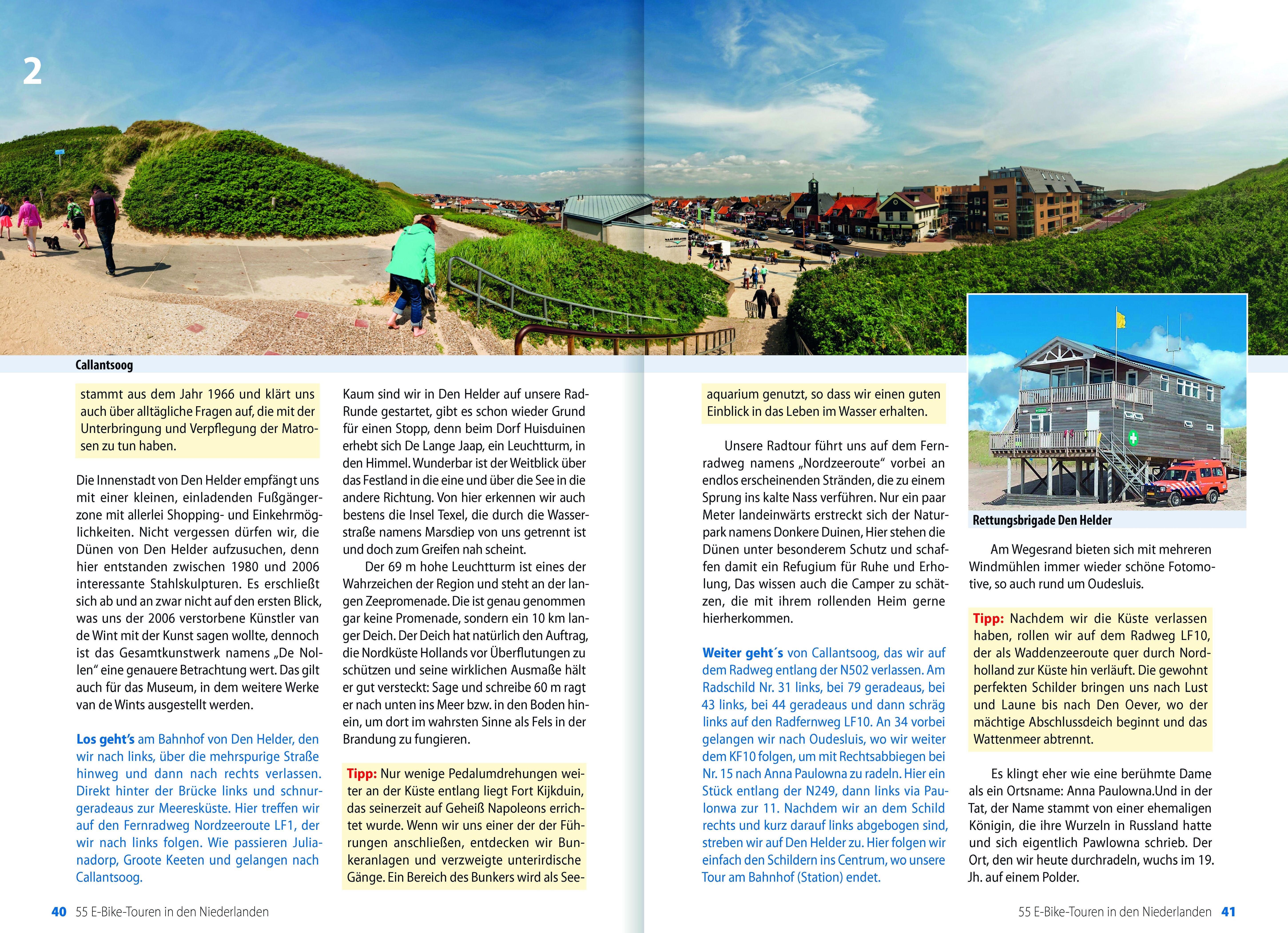 Beispielinhalt (Bild) Die 55 schönsten E-Bike-Touren in den Niederlanden