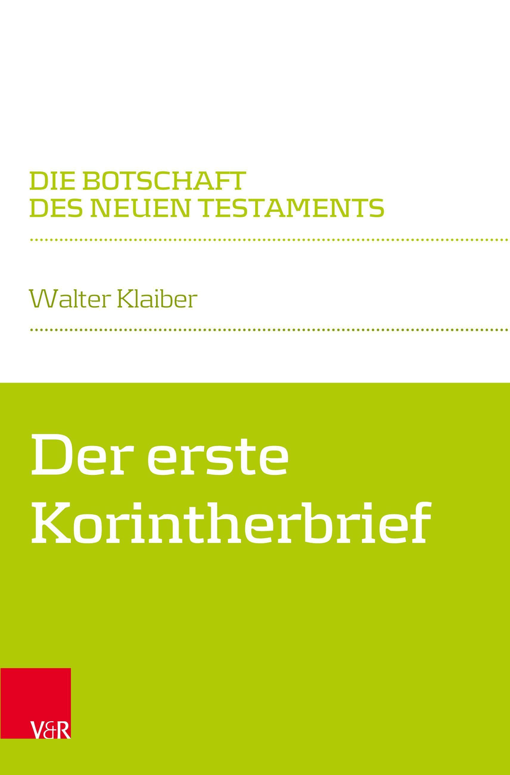 Vorderes Coverbild Der erste Korintherbrief