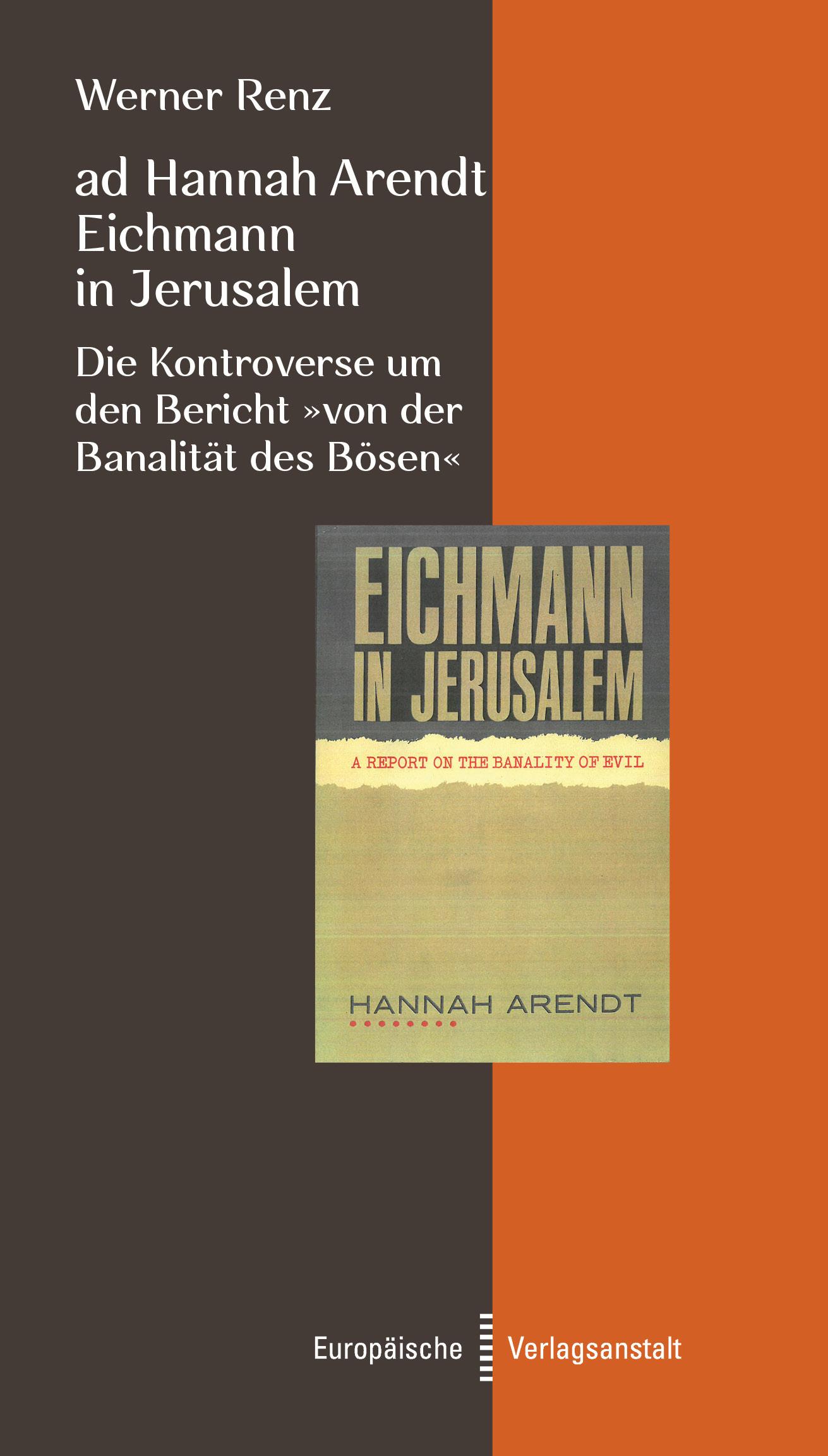 Vorderes Coverbild ad Hannah Arendt - Eichmann in Jerusalem