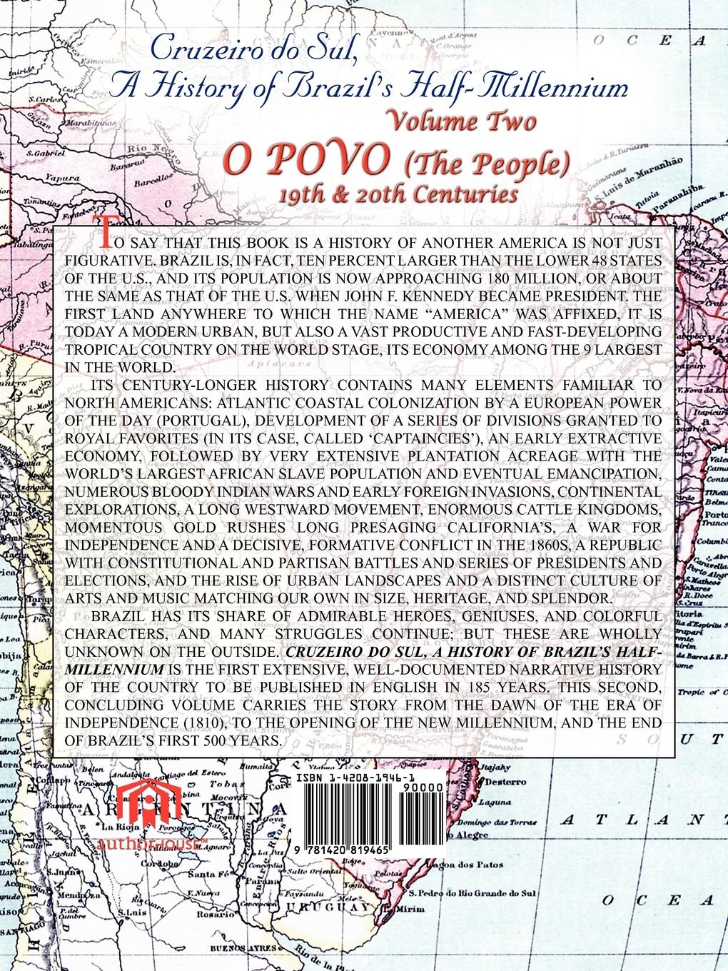 Rückseitencover Cruzeiro do Sul, A History of Brazil's Half-Millennium
