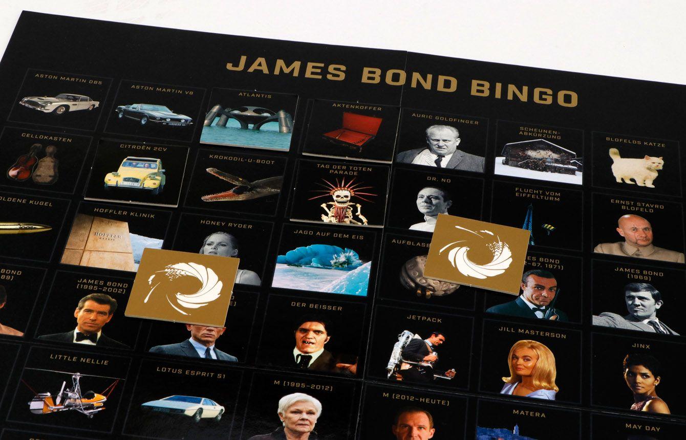 Beispielinhalt (Bild) James Bond Bingo