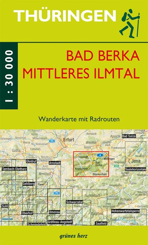 Vorderes Coverbild Wanderkarte Bad Berka und Mittleres Ilmtal 1 : 30 000