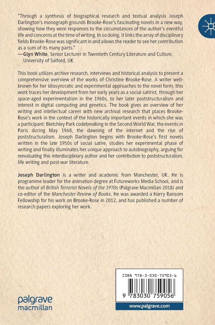 Rückseitencover Christine Brooke-Rose and Post-War Literature