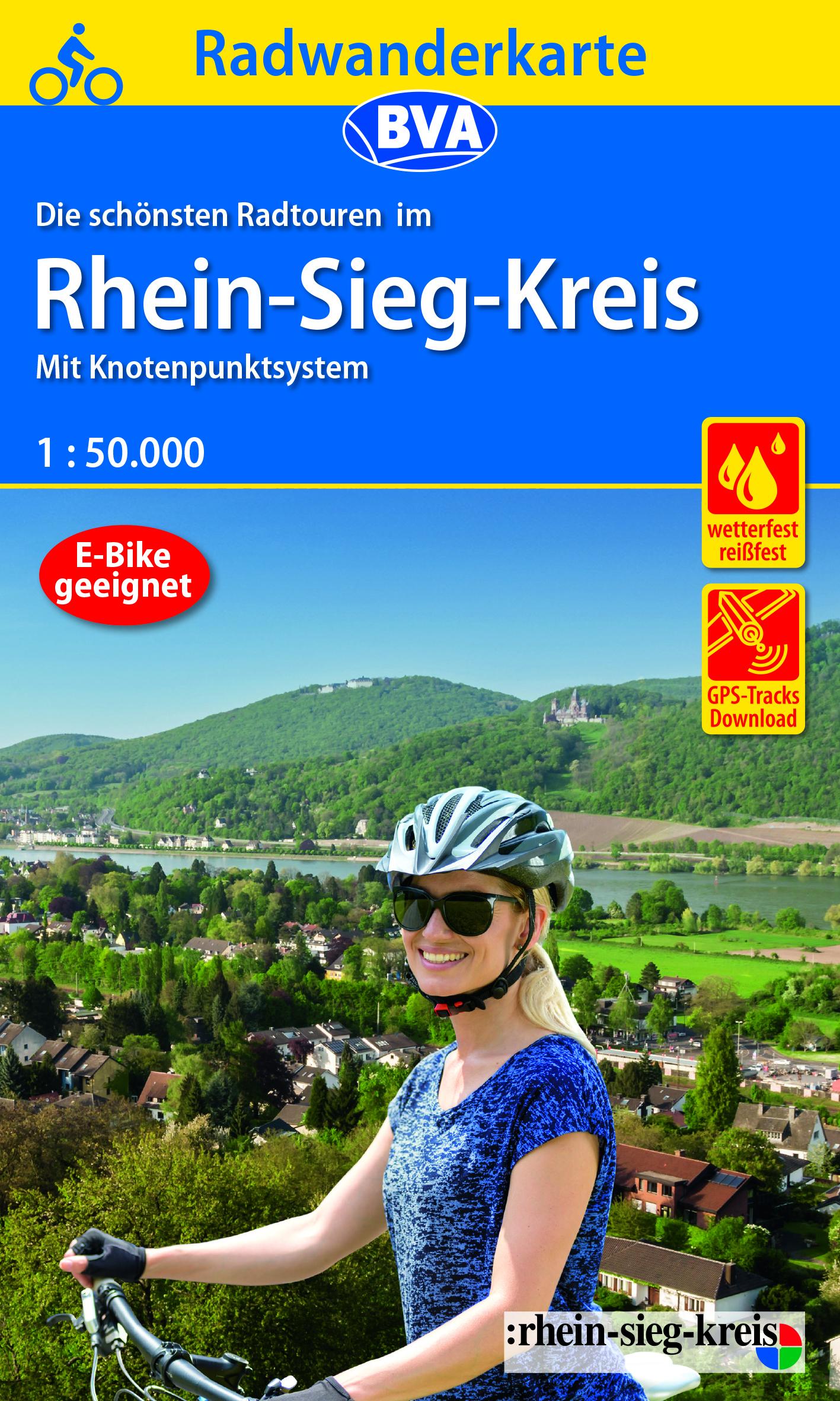 Vorderes Coverbild Radwanderkarte BVA Radwandern im Rhein-Sieg-Kreis 1:50.000, reiß- und wetterfest, GPS-Tracks Download