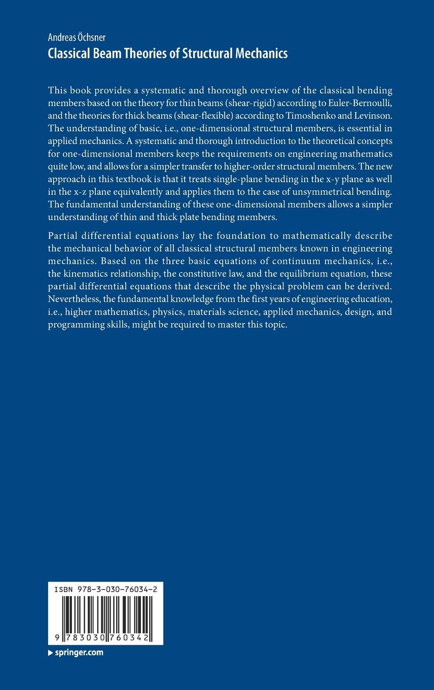 Rückseitencover Classical Beam Theories of Structural Mechanics