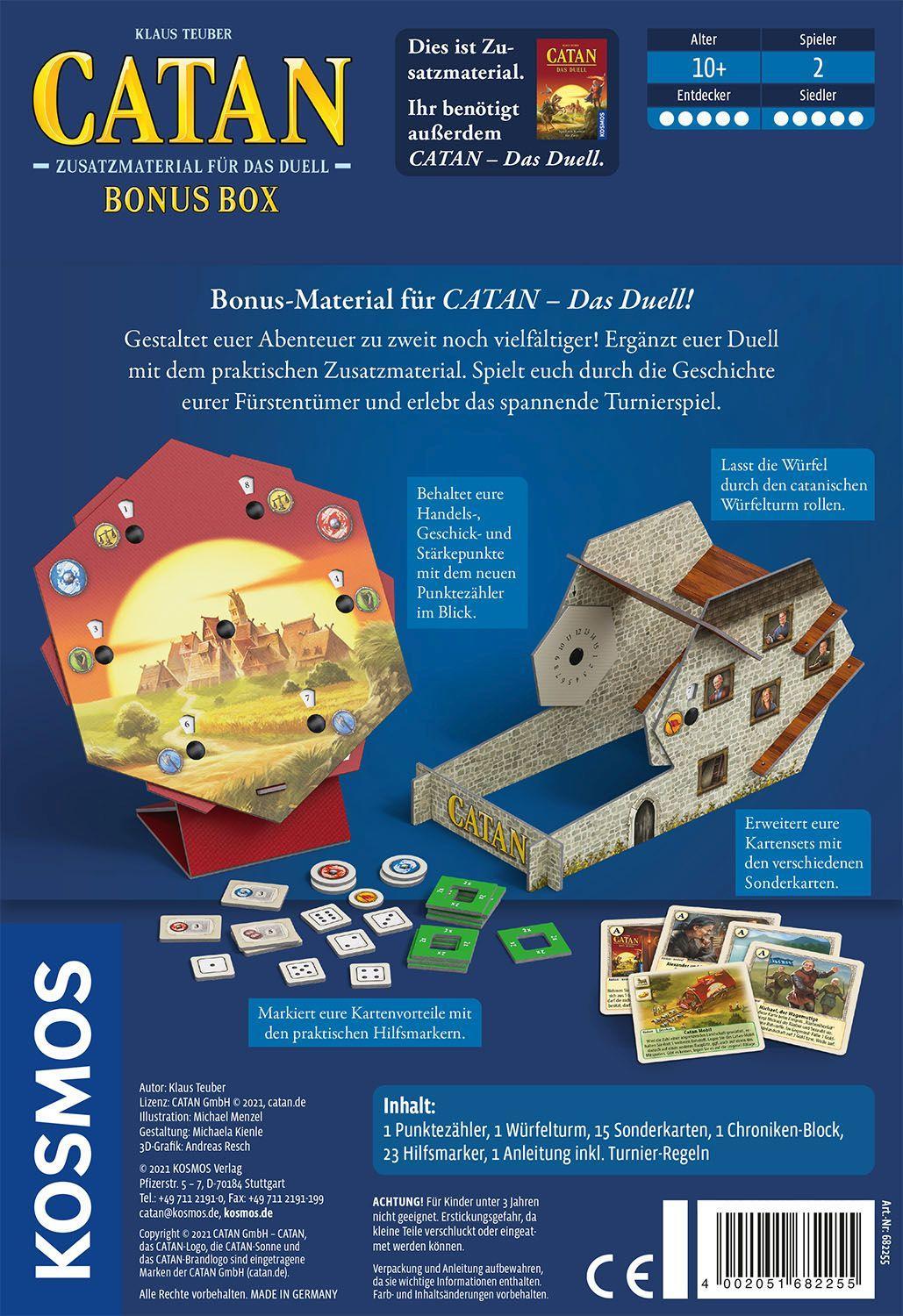 Beispielinhalt (Bild) CATAN - Zusatzmaterial für Das Duell - Bonus Box