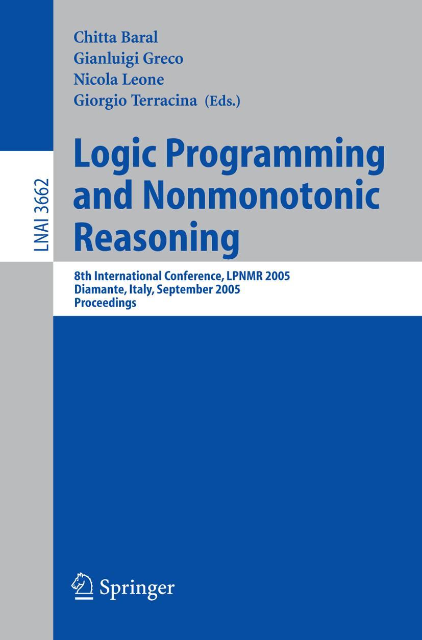 Vorderes Coverbild Logic Programming and Nonmonotonic Reasoning