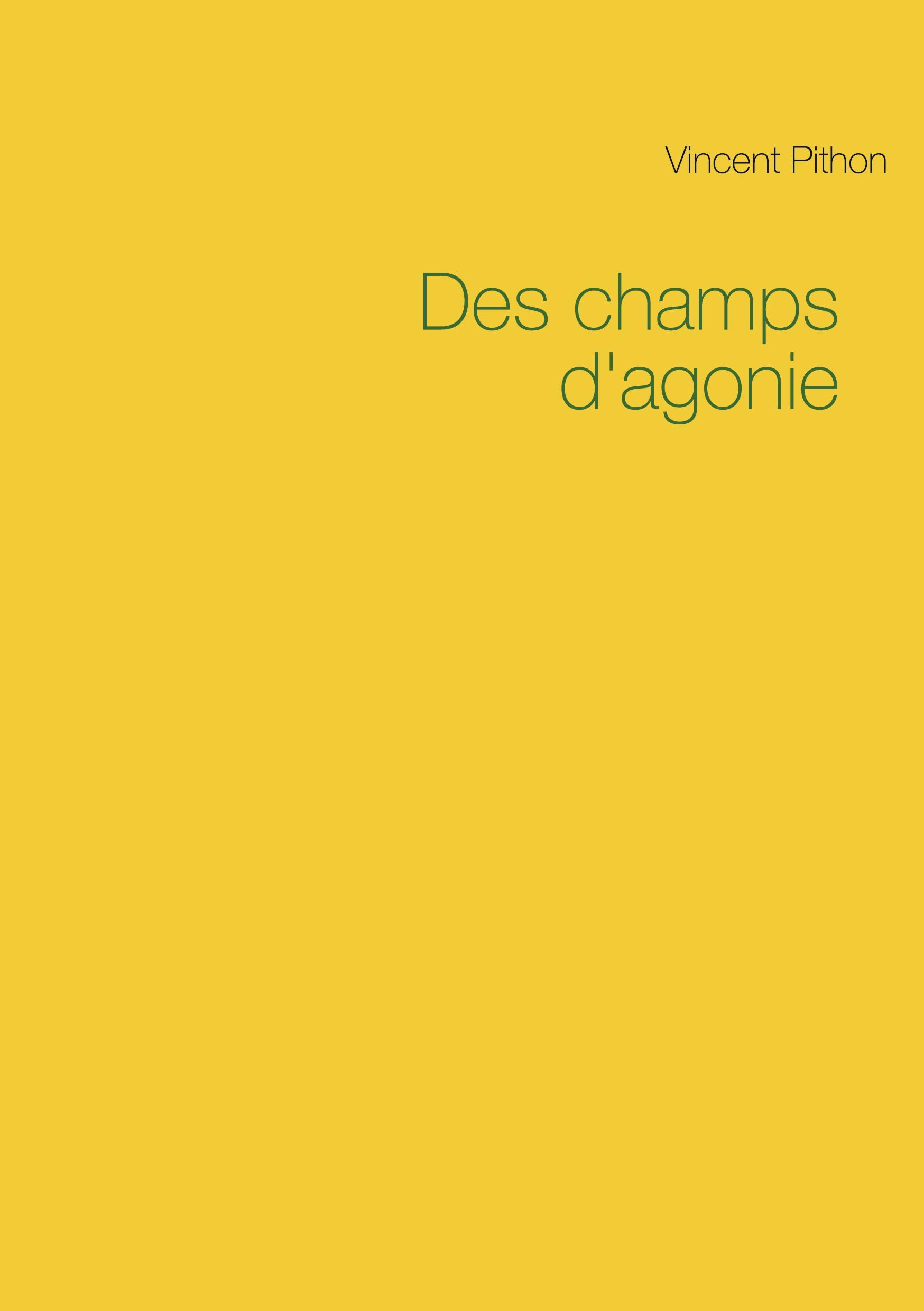 Vorderes Coverbild Des champs d'agonie