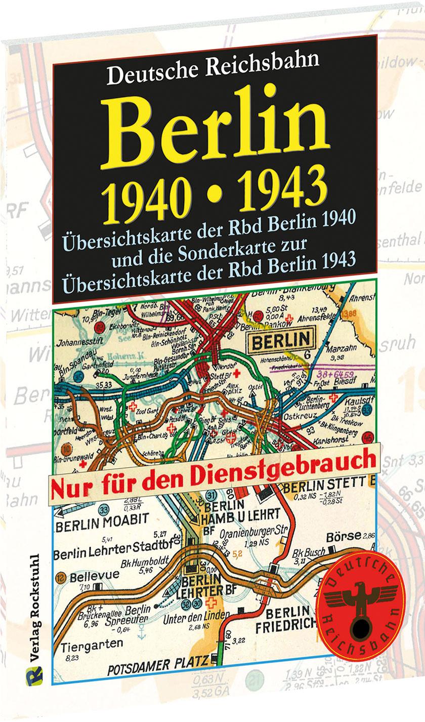 Vorderes Coverbild Übersichtskarten der Reichsbahndirektion Berlin 1940 und Sonderkarte zur Übersichtskarte der Rbd Berlin 1943