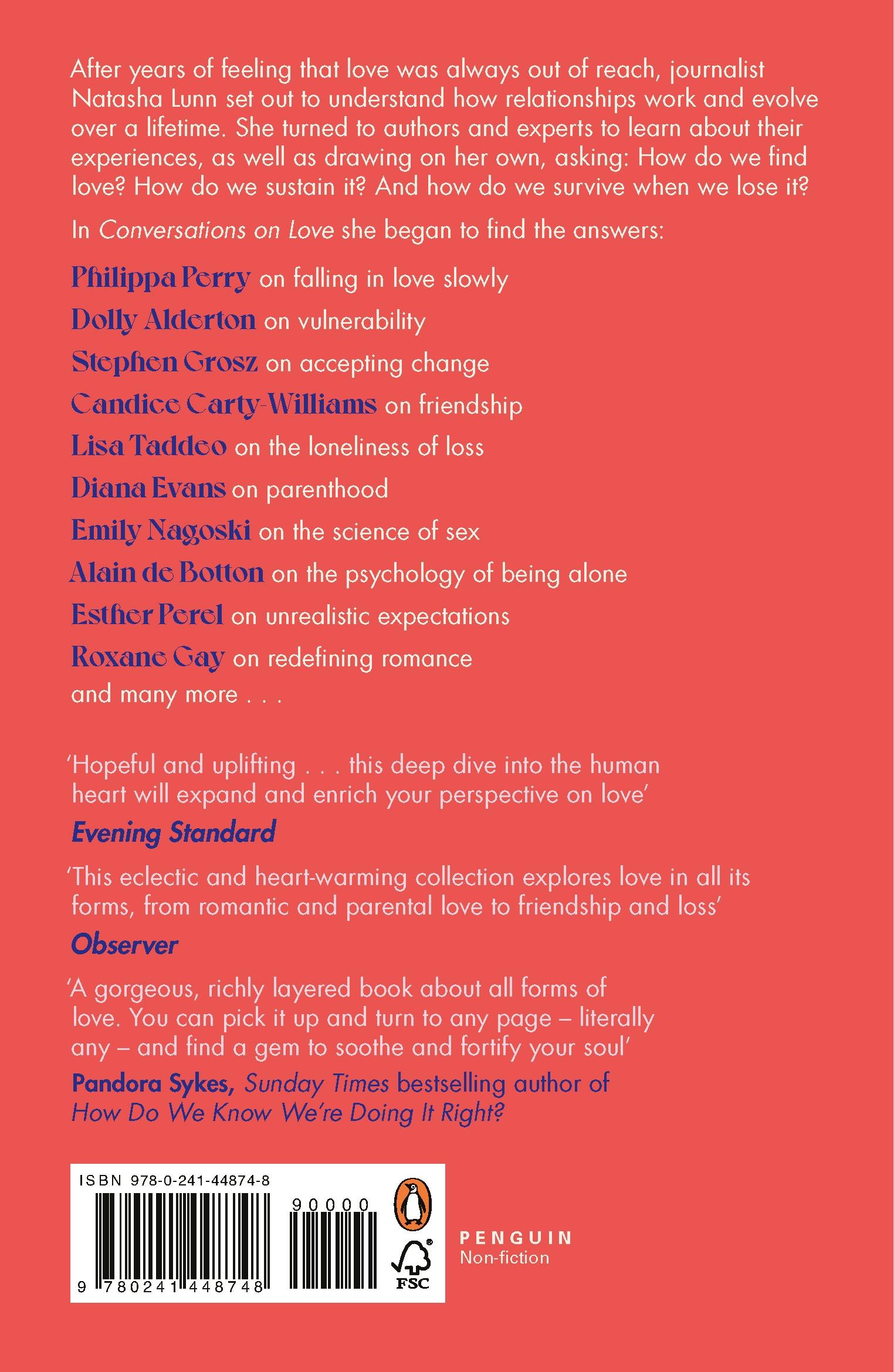 Rückseitencover Conversations on Love