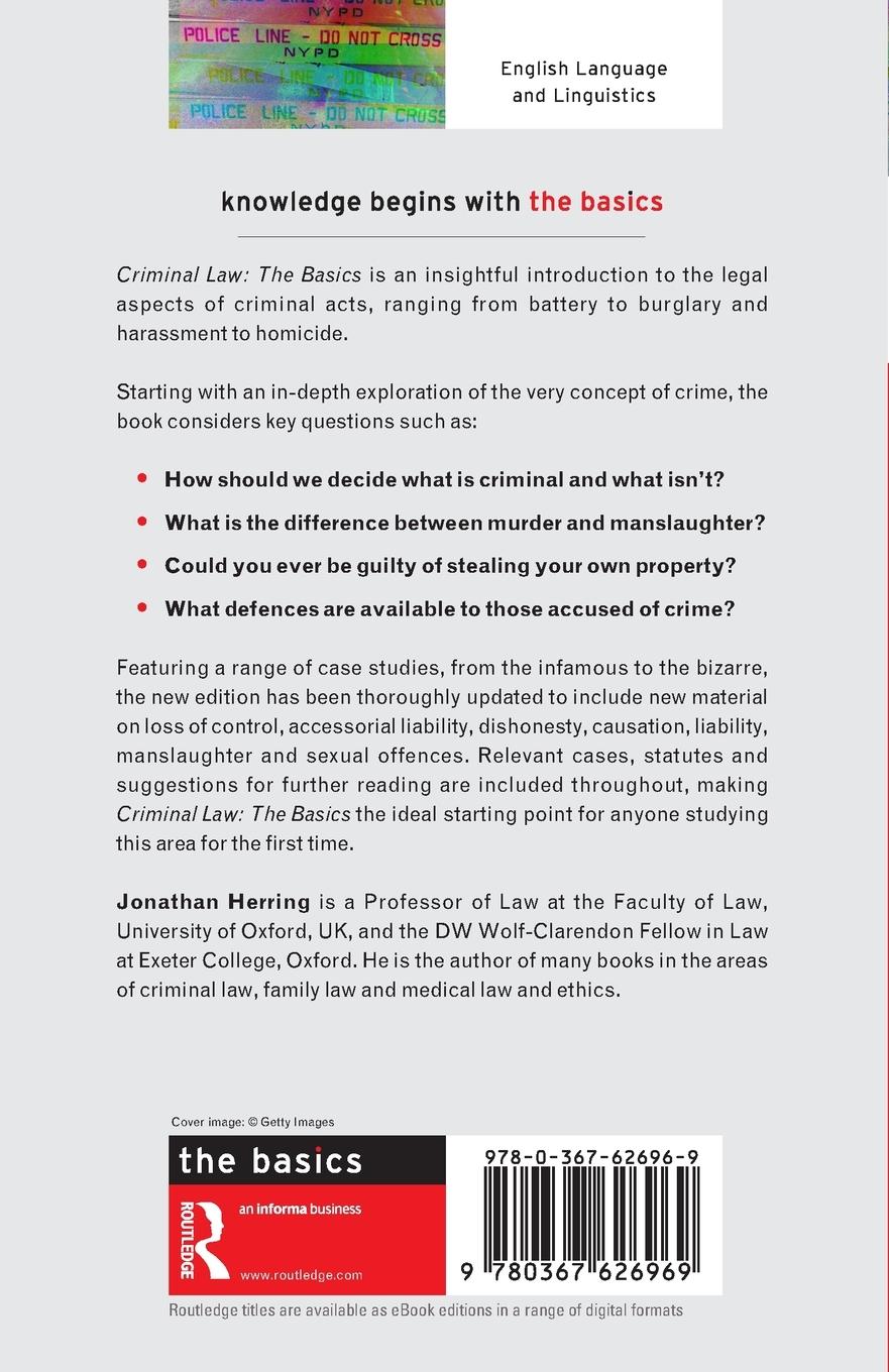 Rückseitencover Criminal Law