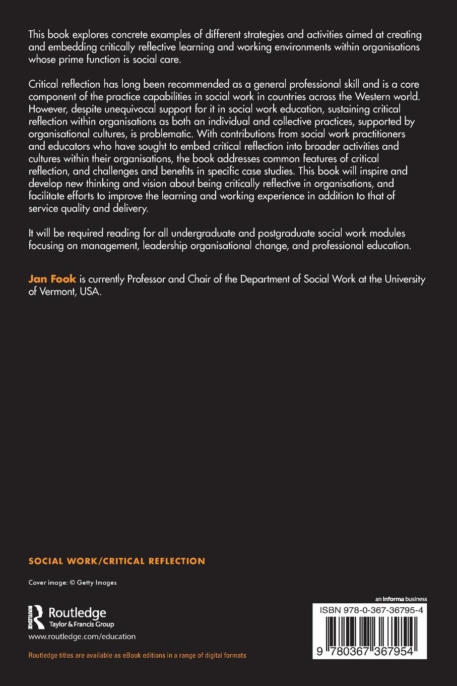 Rückseitencover Practicing Critical Reflection in Social Care Organisations