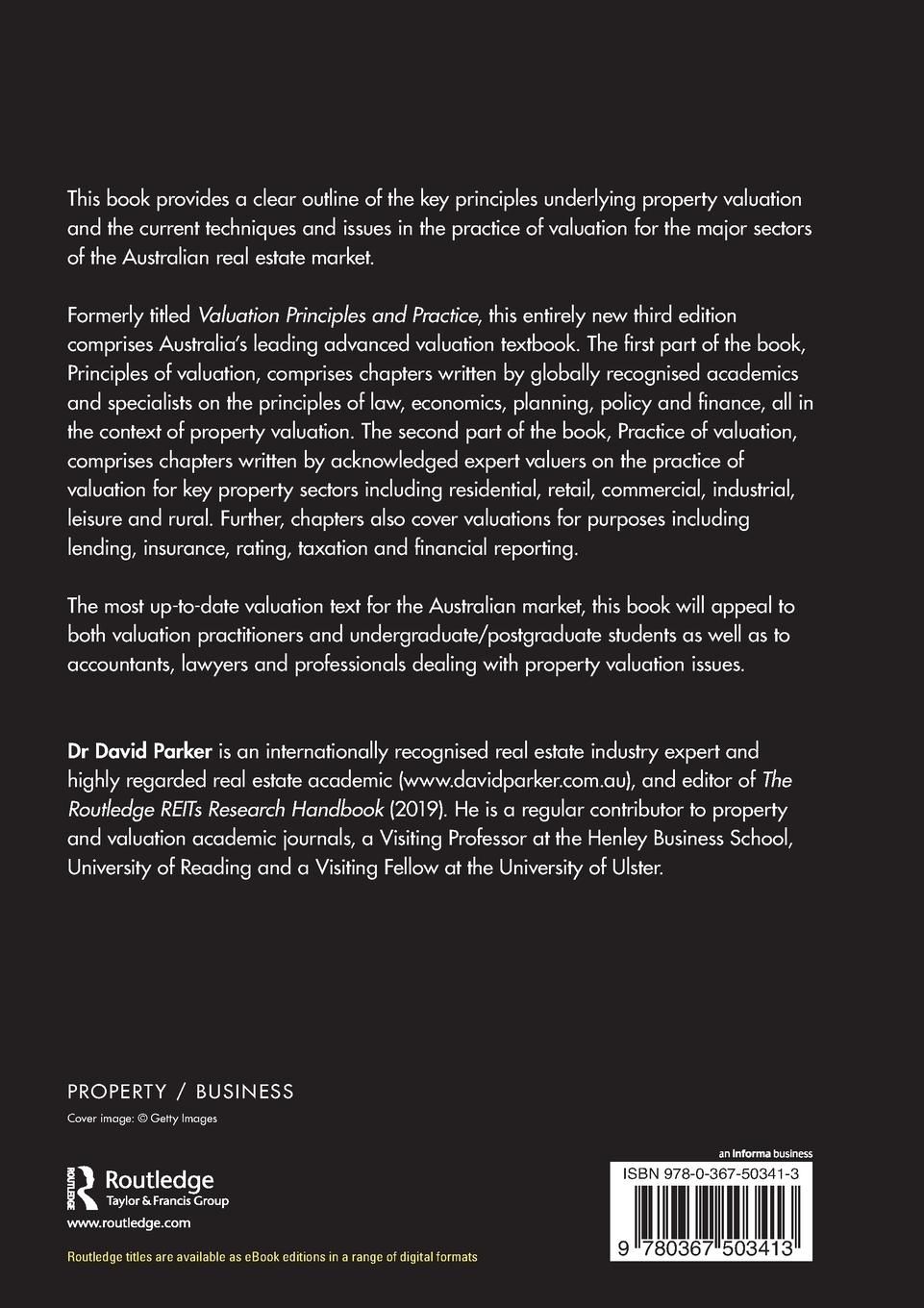 Rückseitencover Principles and Practice of Property Valuation in Australia