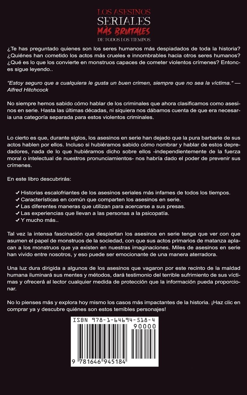 Rückseitencover Los Asesinos Seriales más Brutales de Todos los Tiempos