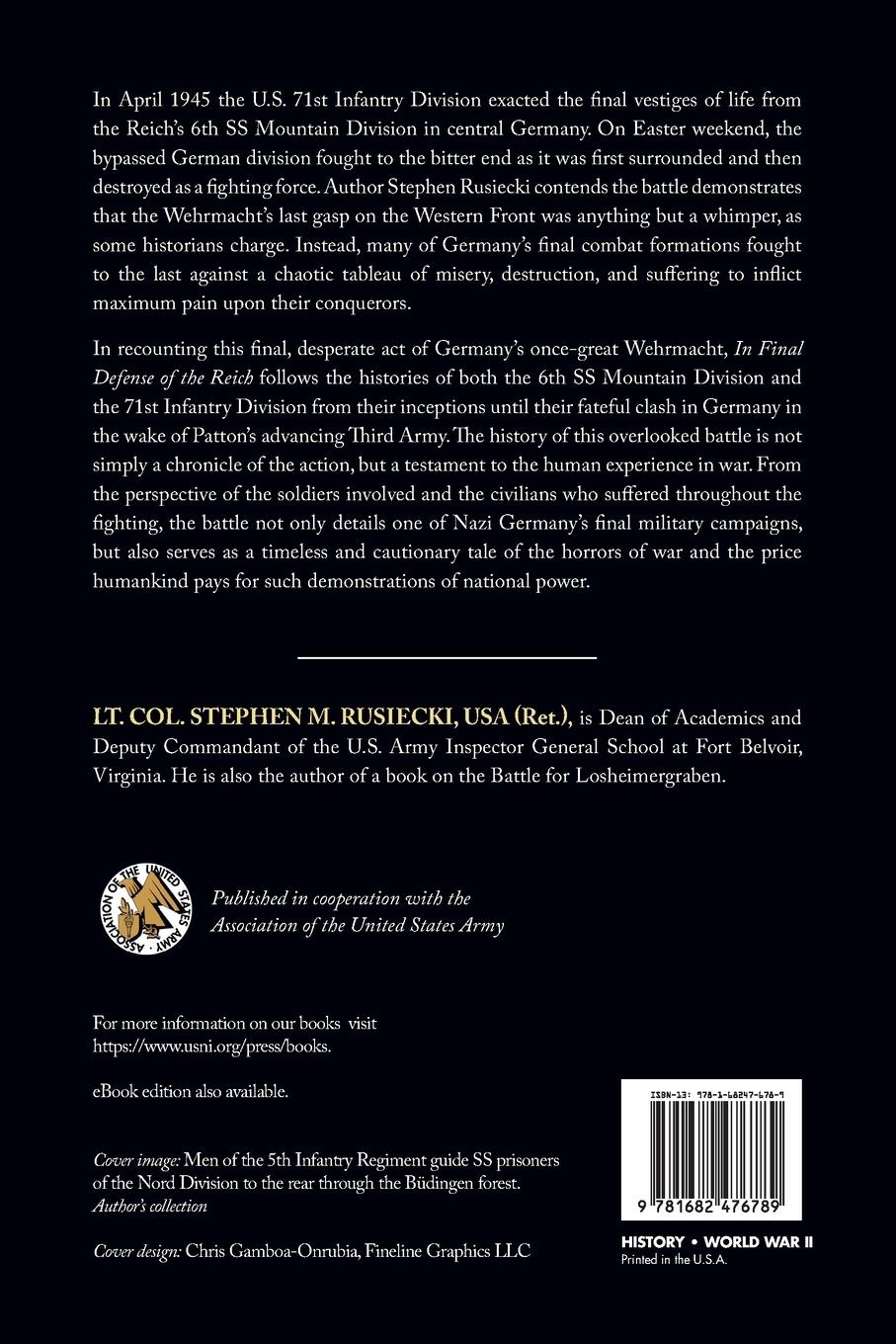 Rückseitencover In Final Defense of the Reich