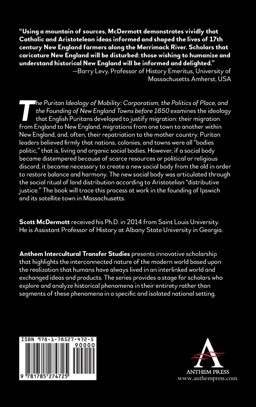 Rückseitencover The Puritan Ideology of Mobility