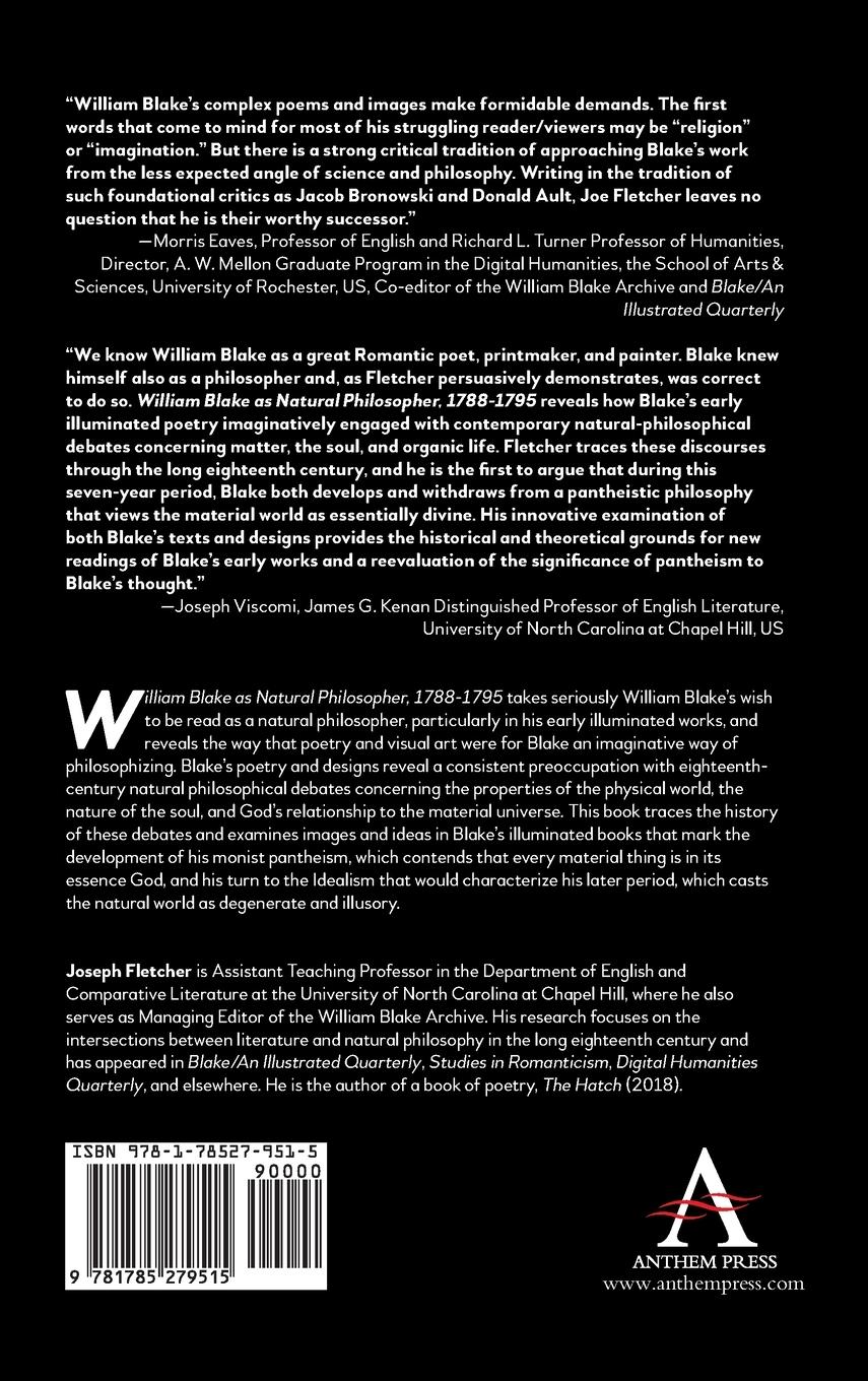 Rückseitencover William Blake as Natural Philosopher, 1788-1795