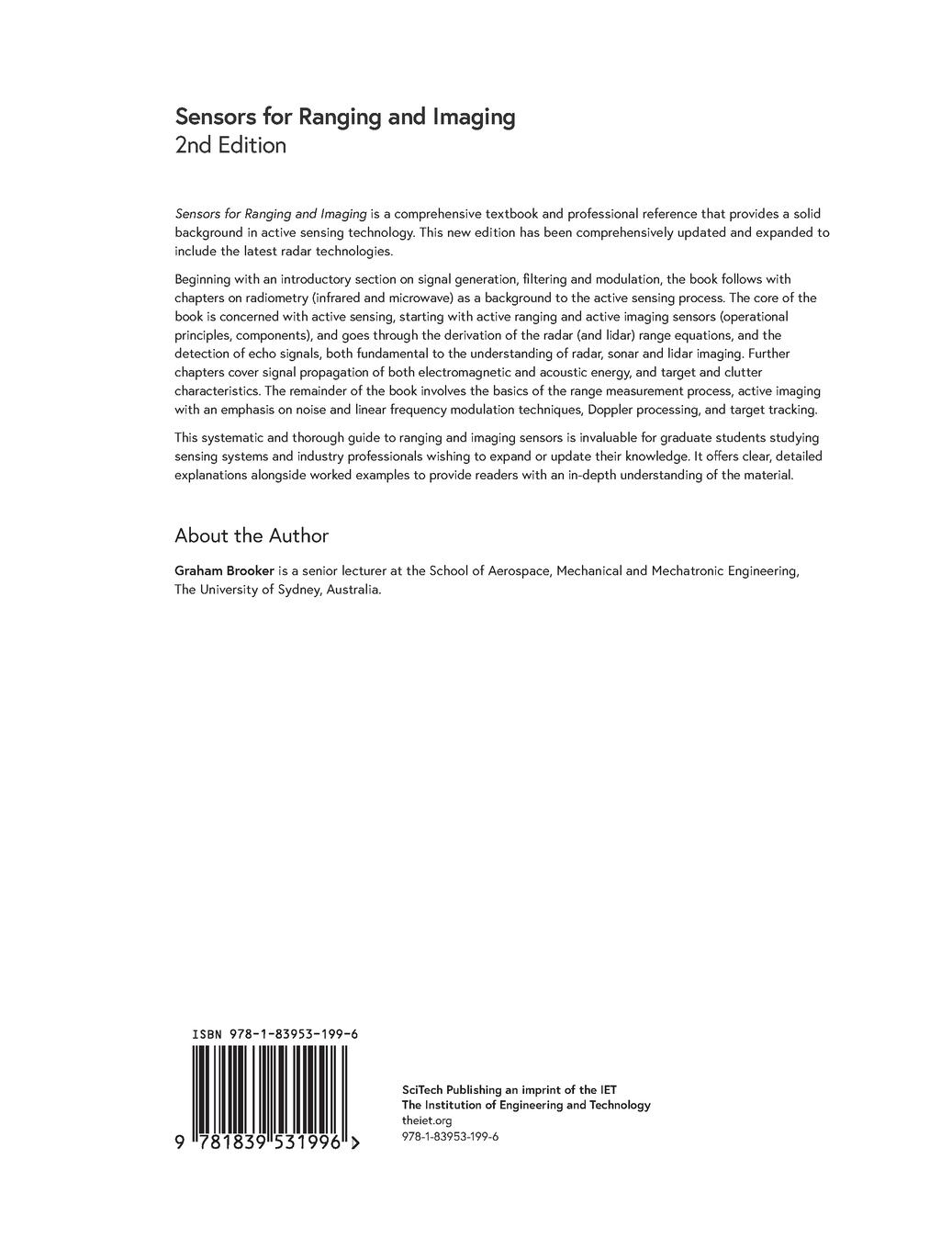 Rückseitencover Sensors for Ranging and Imaging