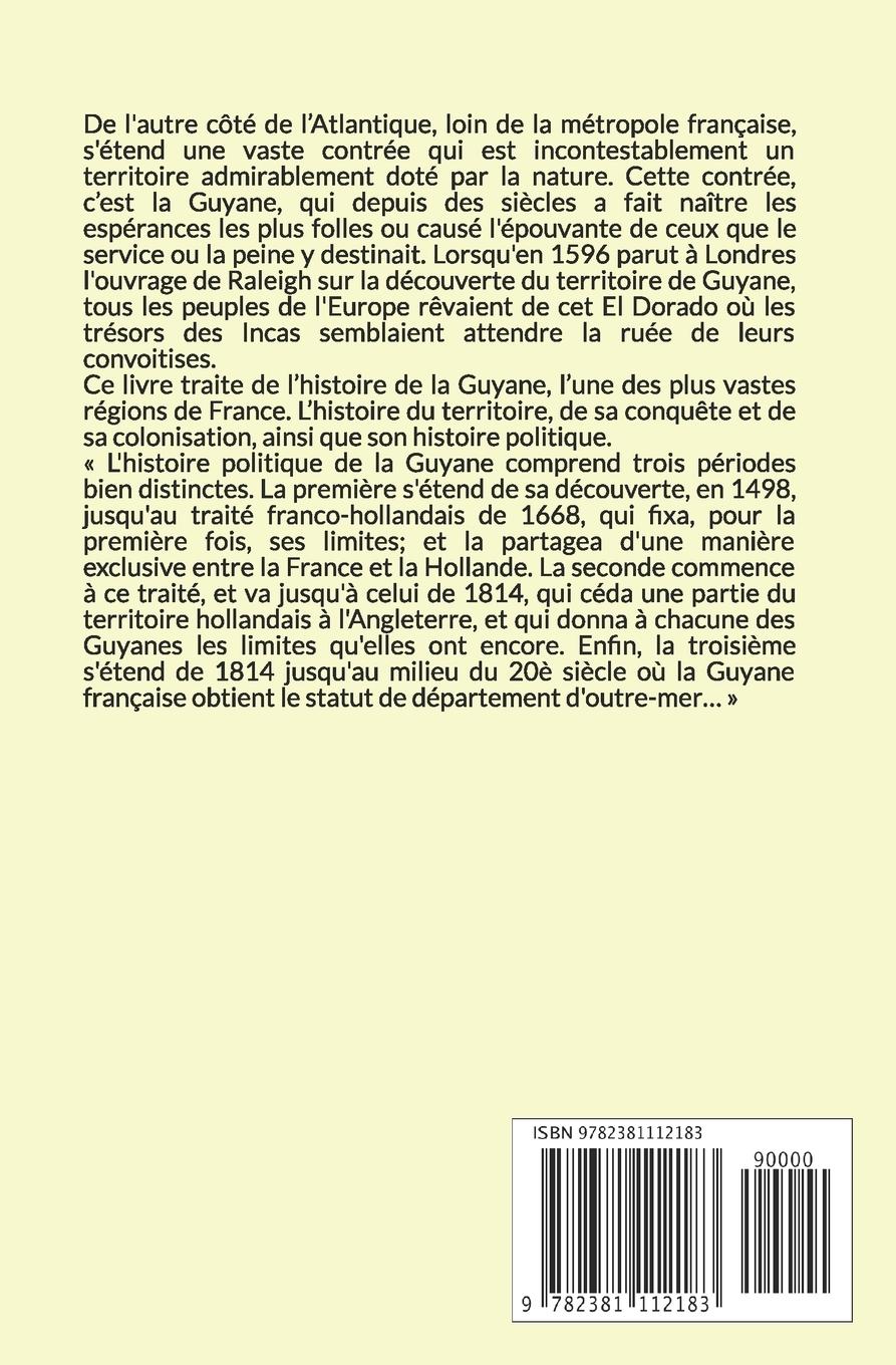 Rückseitencover Brève histoire de la Guyane Française