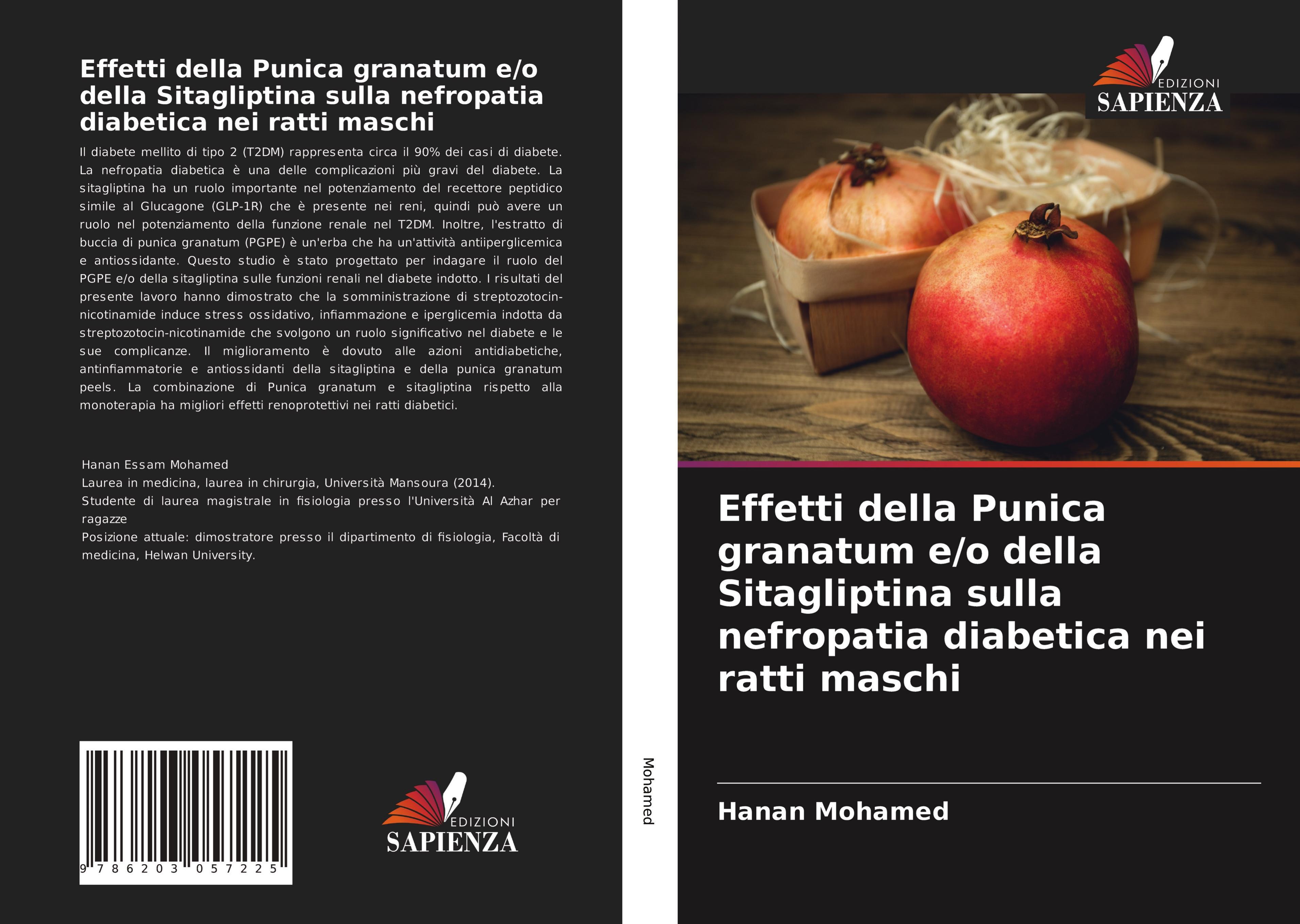 Vorderes Coverbild Effetti della Punica granatum e/o della Sitagliptina sulla nefropatia diabetica nei ratti maschi