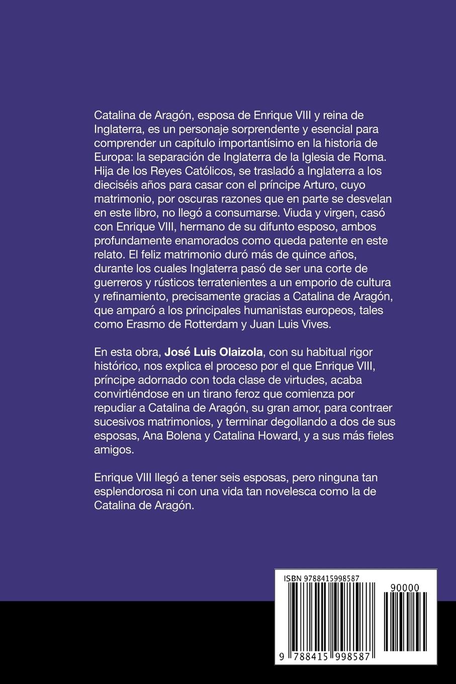 Rückseitencover Catalina de Aragón, mujer legítima de Enrique VIII