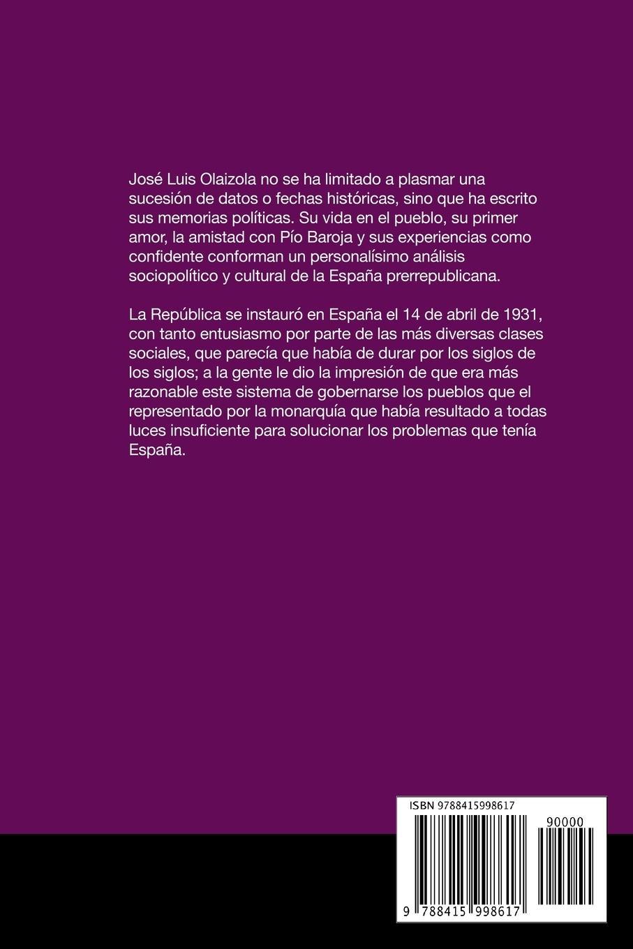 Rückseitencover La segunda república