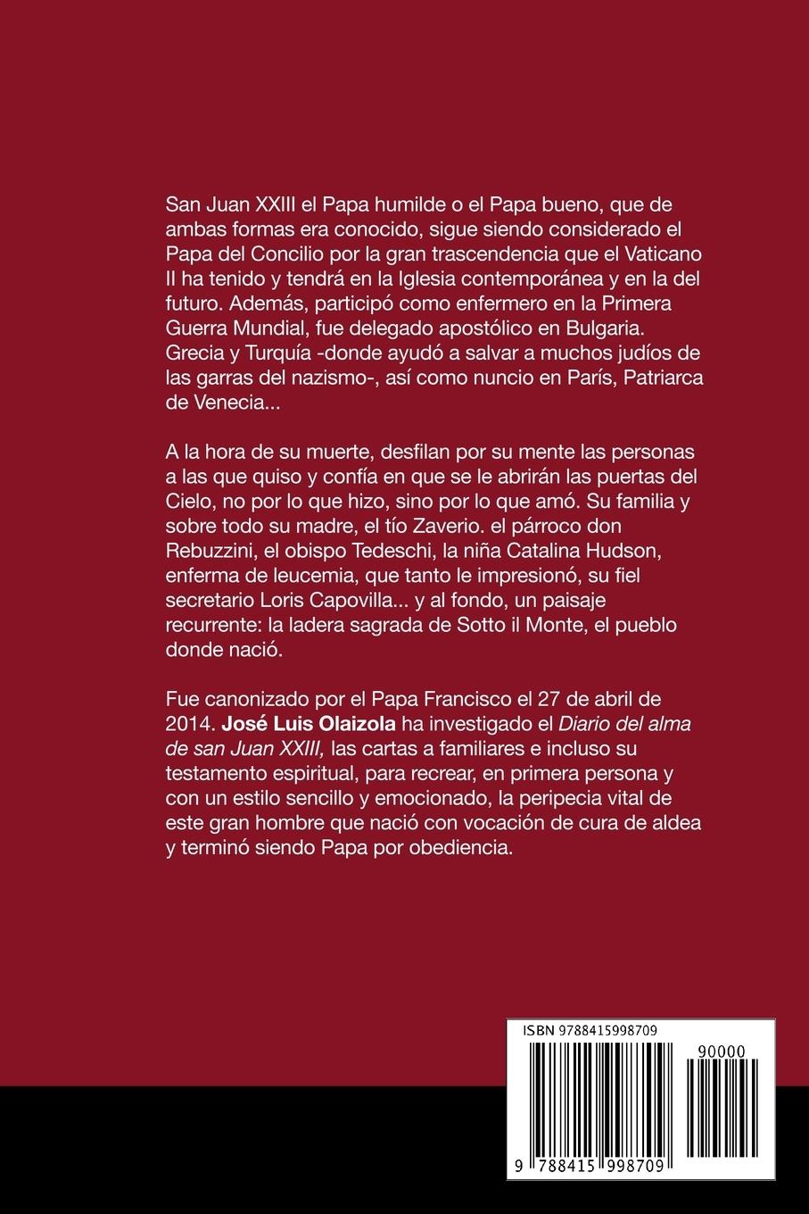 Rückseitencover Juan XXIII. Una vocación frustrada