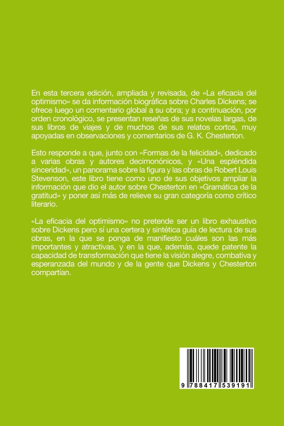 Rückseitencover La eficacia del optimismo