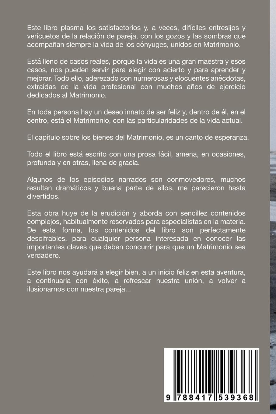 Rückseitencover Matrimonio, hoy: Proyecto de toda una vida