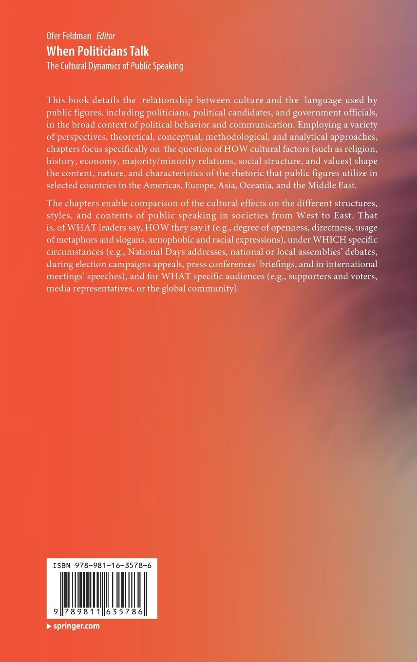 Rückseitencover When Politicians Talk