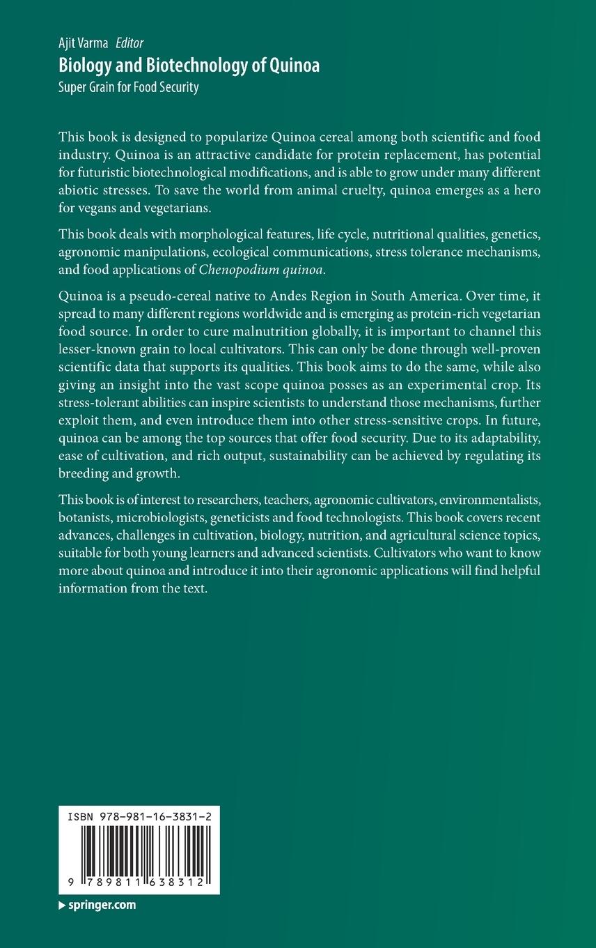 Rückseitencover Biology and Biotechnology of Quinoa