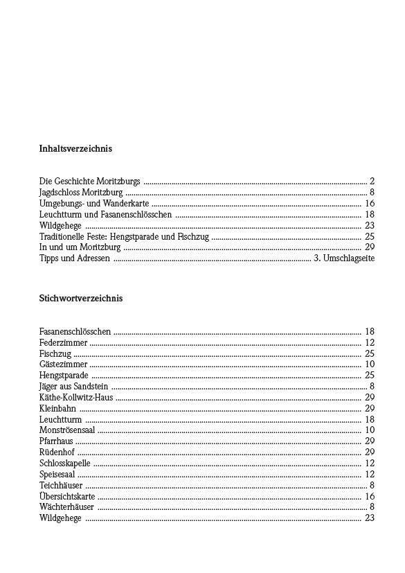 Beispielinhalt (Bild) Bildführer Moritzburg