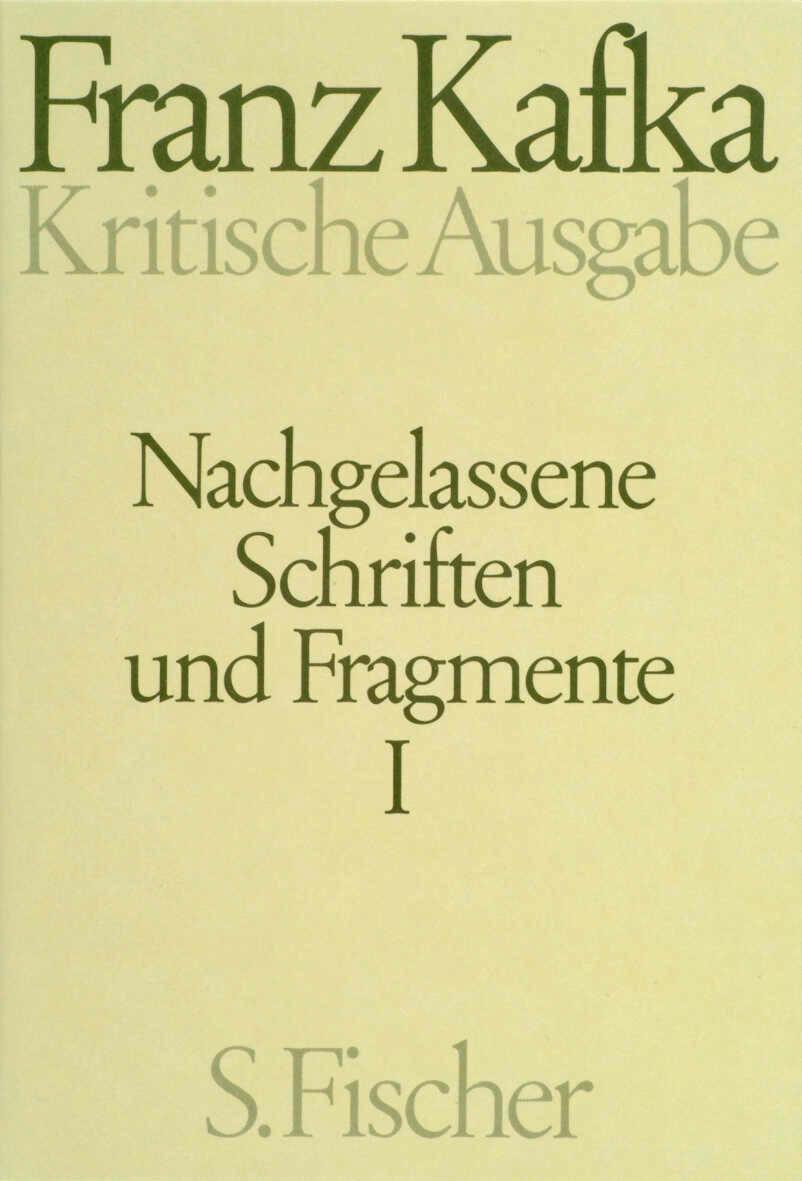 Vorderes Coverbild Nachgelassene Schriften und Fragmente I. Kritische Ausgabe