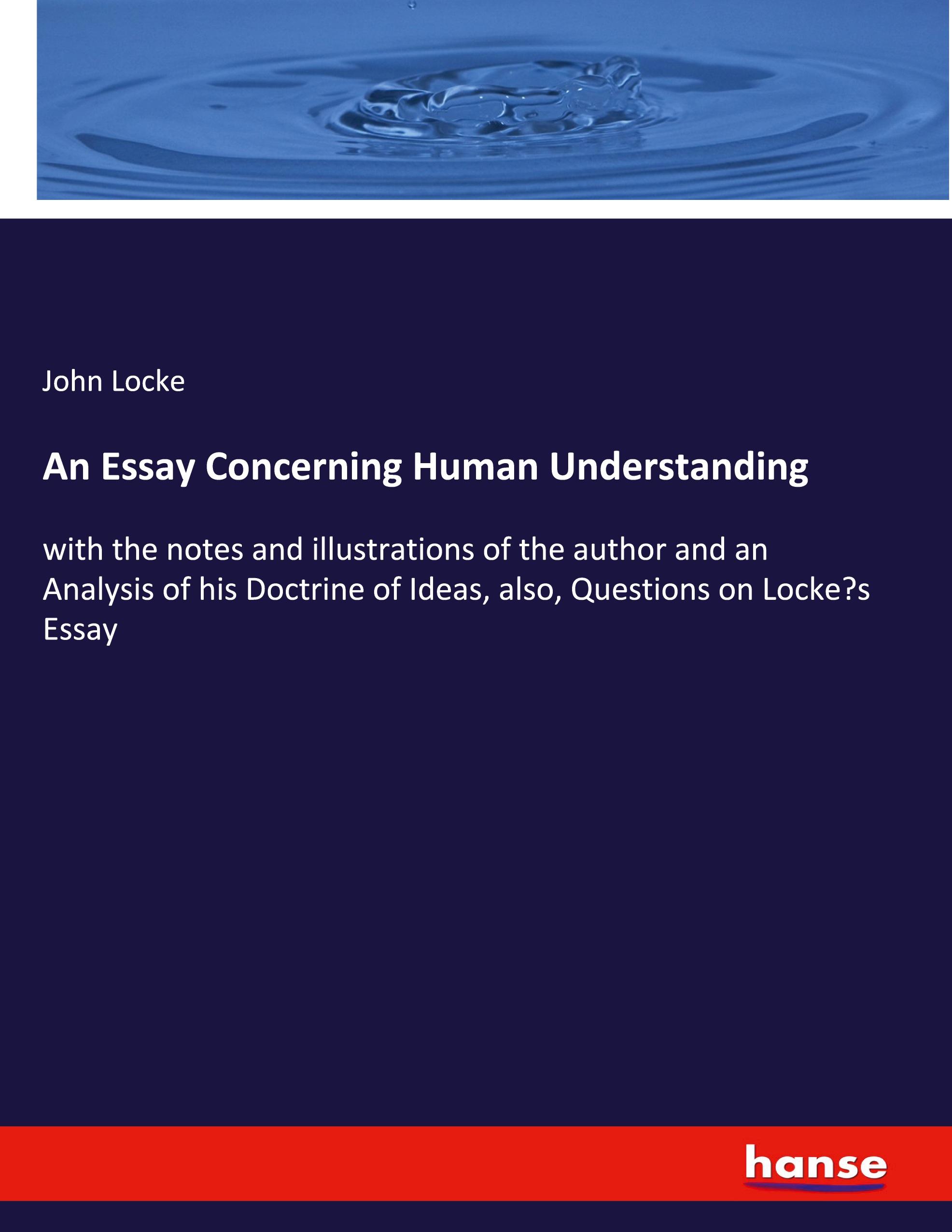 Vorderes Coverbild An Essay Concerning Human Understanding