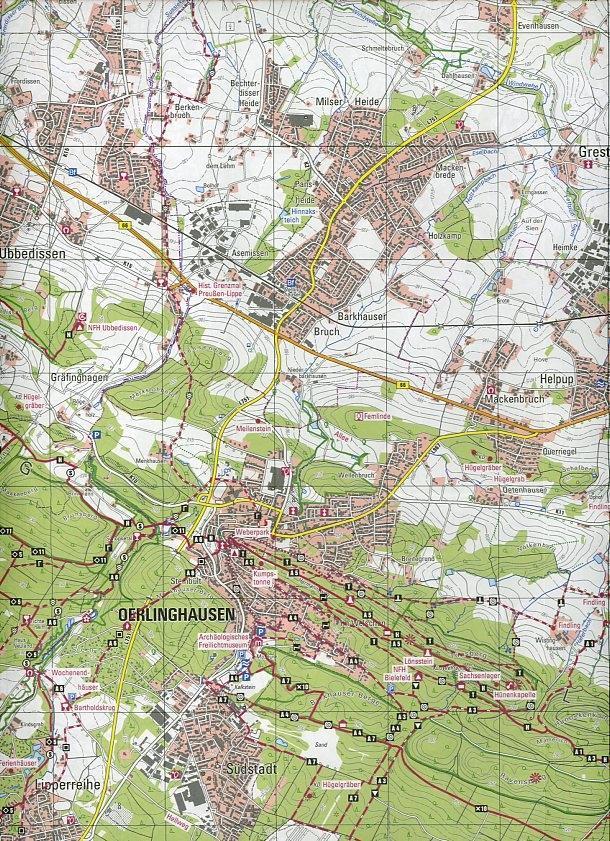 Beispielinhalt (Bild) Wanderkarte Nordrhein-Westfalen 39 Hermannsland 1  : 25 000