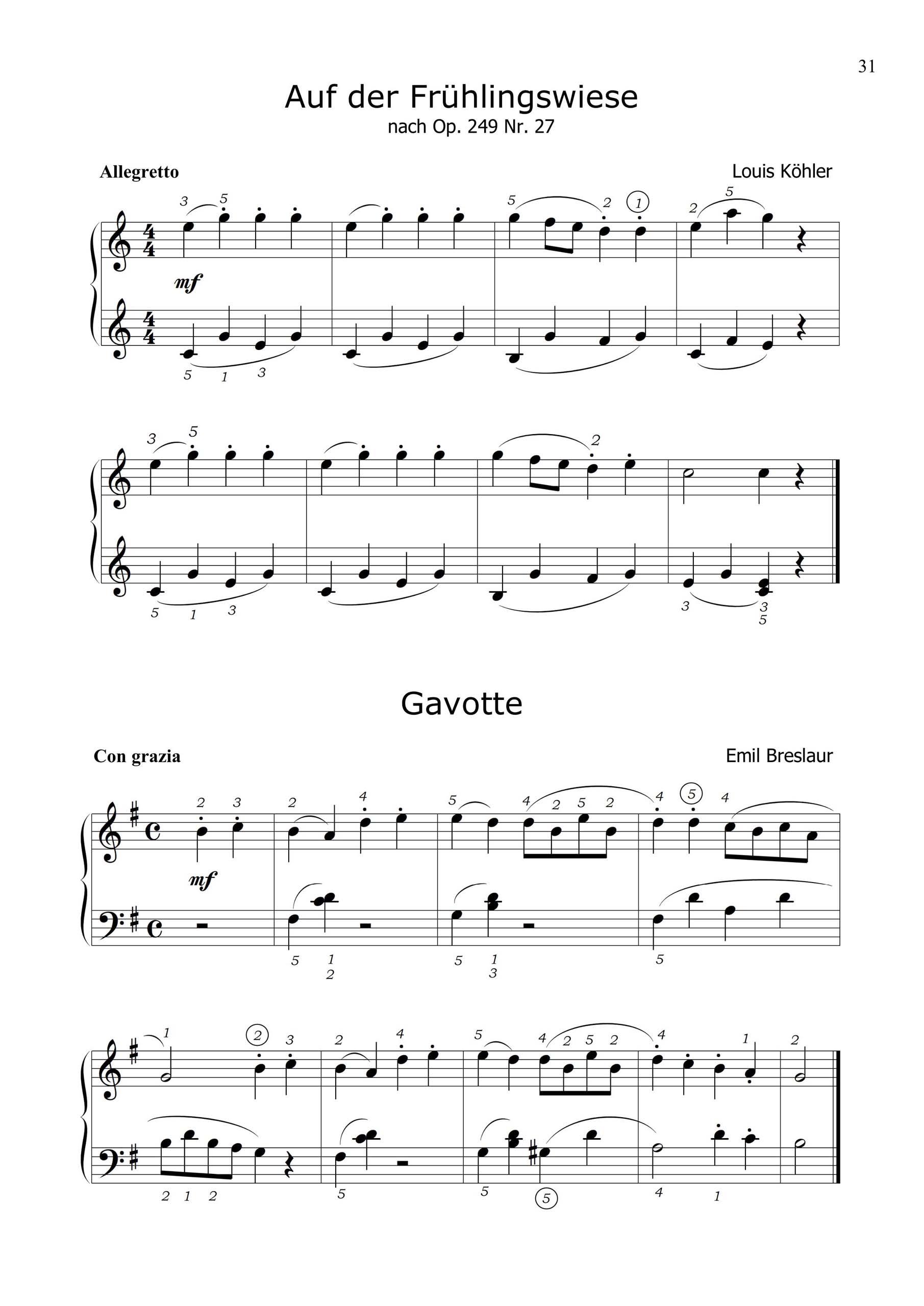 Beispielinhalt (Bild) Klavierschule für Kinder, Band 2