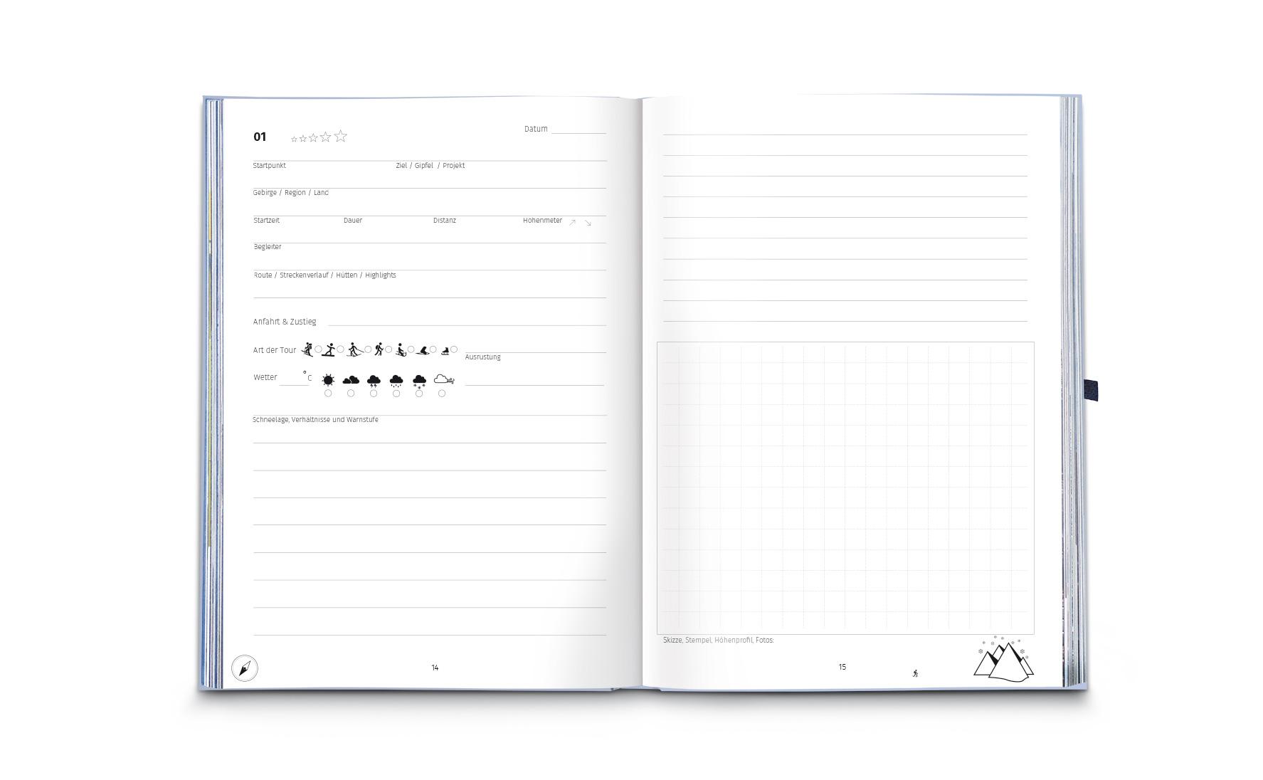 Beispielinhalt (Bild) KOMPASS Winter & Skitourenbuch