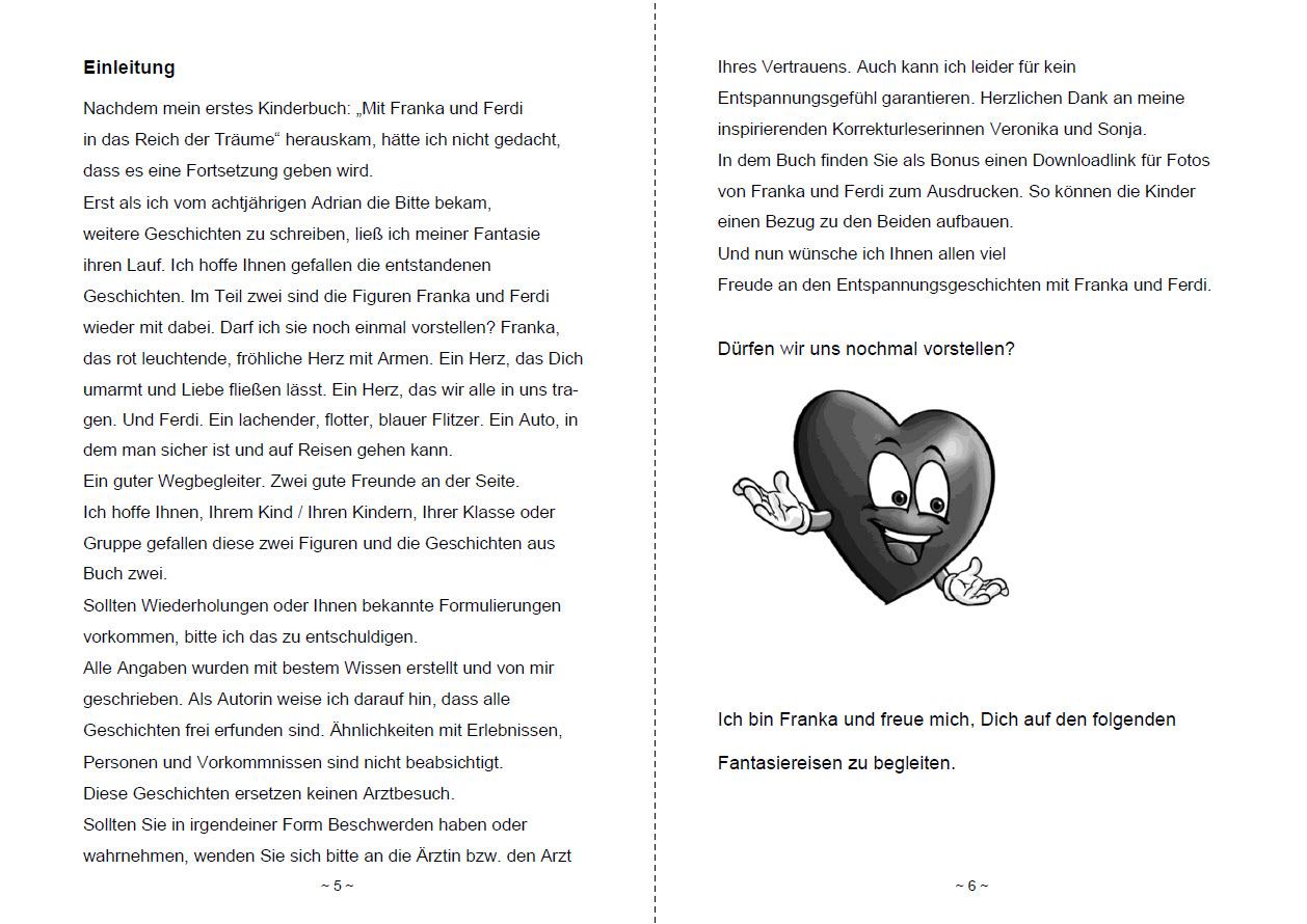 Beispielinhalt (Bild) 40 Fantasiereisen für Kinder 2 - Mit Franka und Ferdi in das Reich der Träume