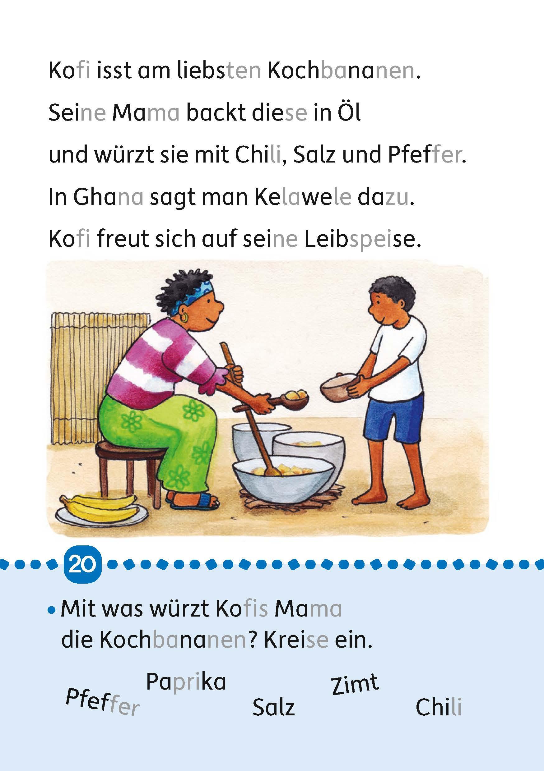 Beispielinhalt (Bild) Lesen lernen 1. Klasse für Jungen und Mädchen - Die Welt entdecken