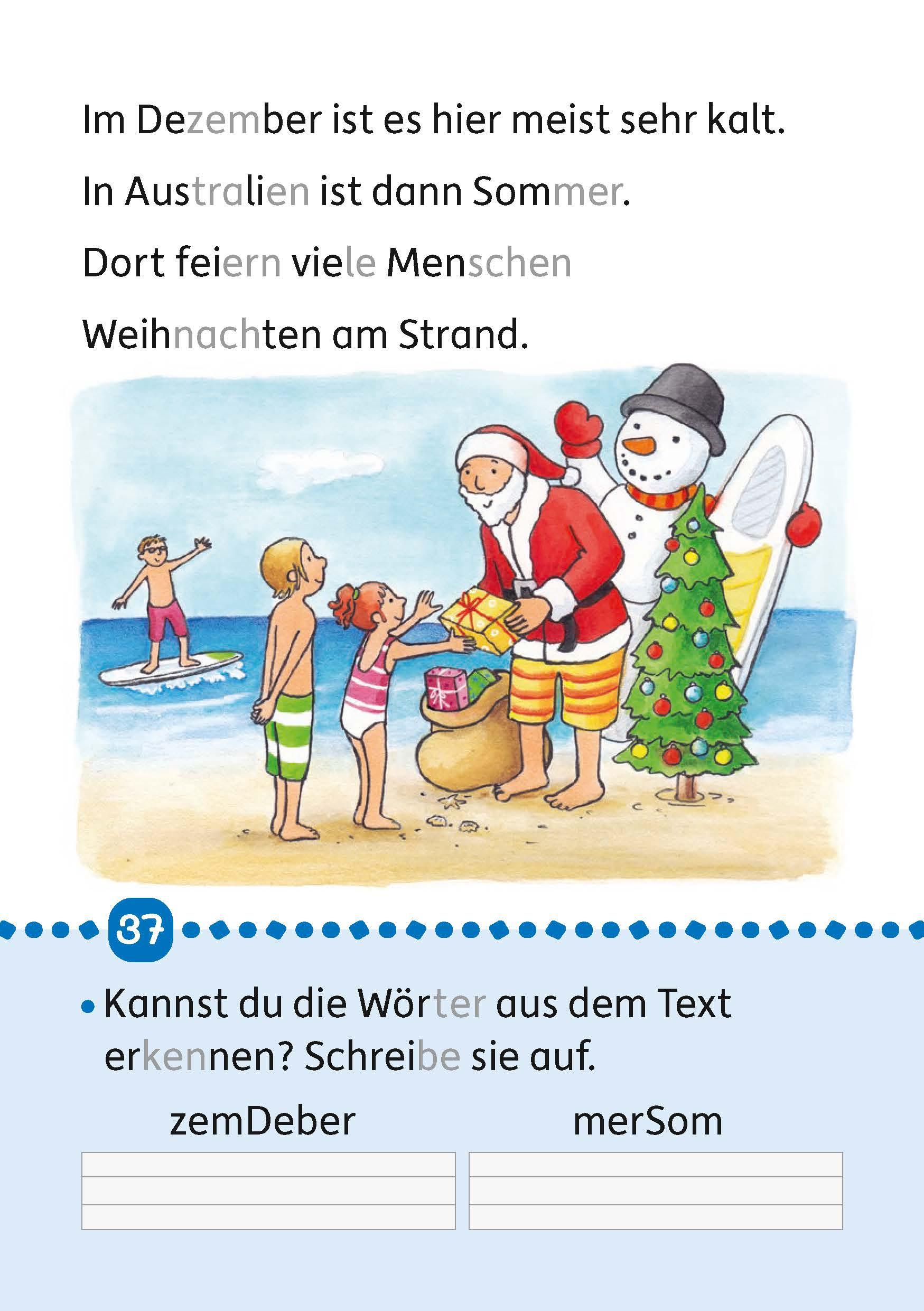 Beispielinhalt (Bild) Lesen lernen 1. Klasse für Jungen und Mädchen - Die Welt entdecken