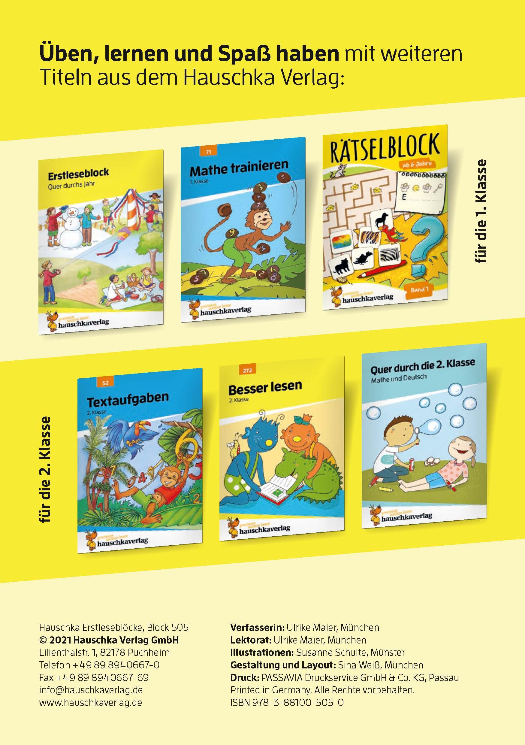 Beispielinhalt (Bild) Lesen lernen 1. Klasse für Jungen und Mädchen - Die Welt entdecken