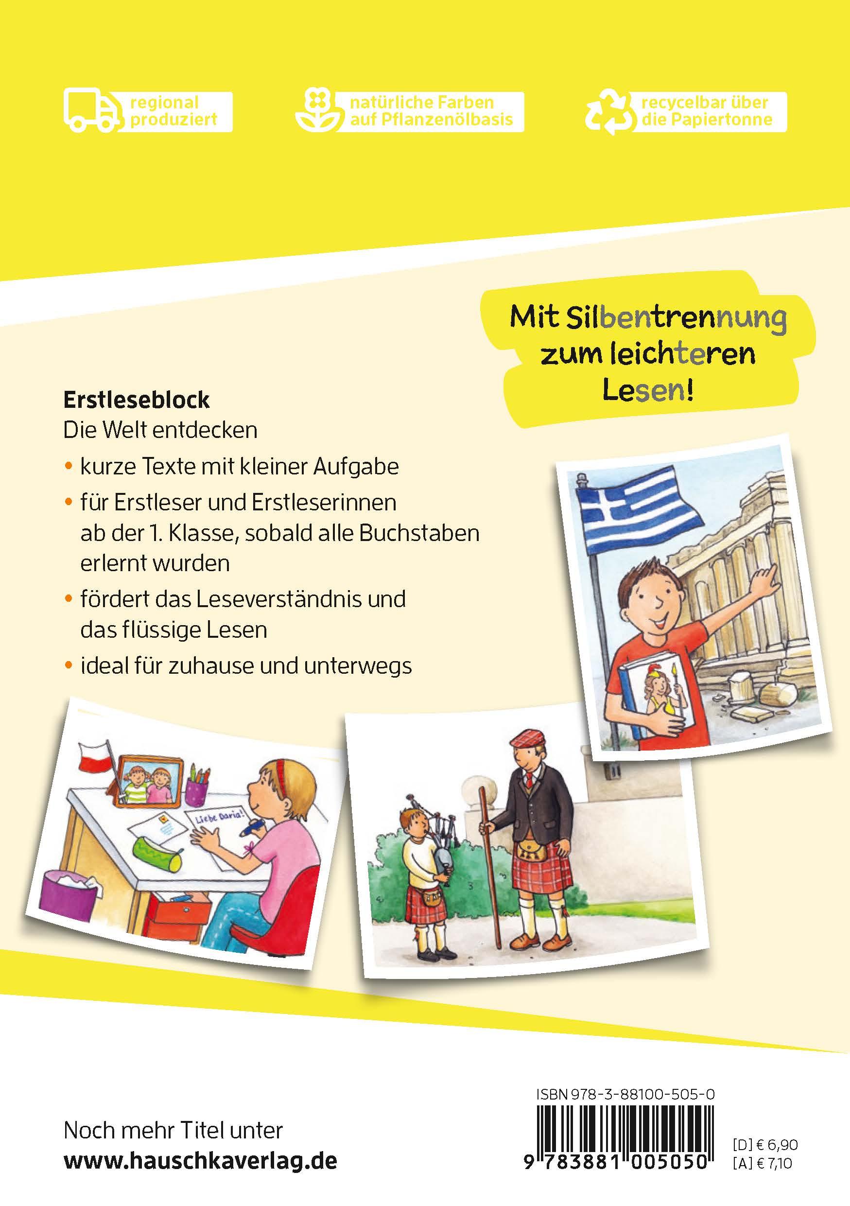 Beispielinhalt (Bild) Lesen lernen 1. Klasse für Jungen und Mädchen - Die Welt entdecken