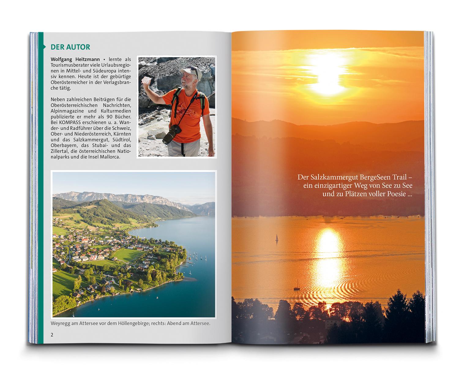 Beispielinhalt (Bild) KOMPASS Wanderführer Salzkammergut BergeSeen Trail, 61 Touren mit Extra-Tourenkarte