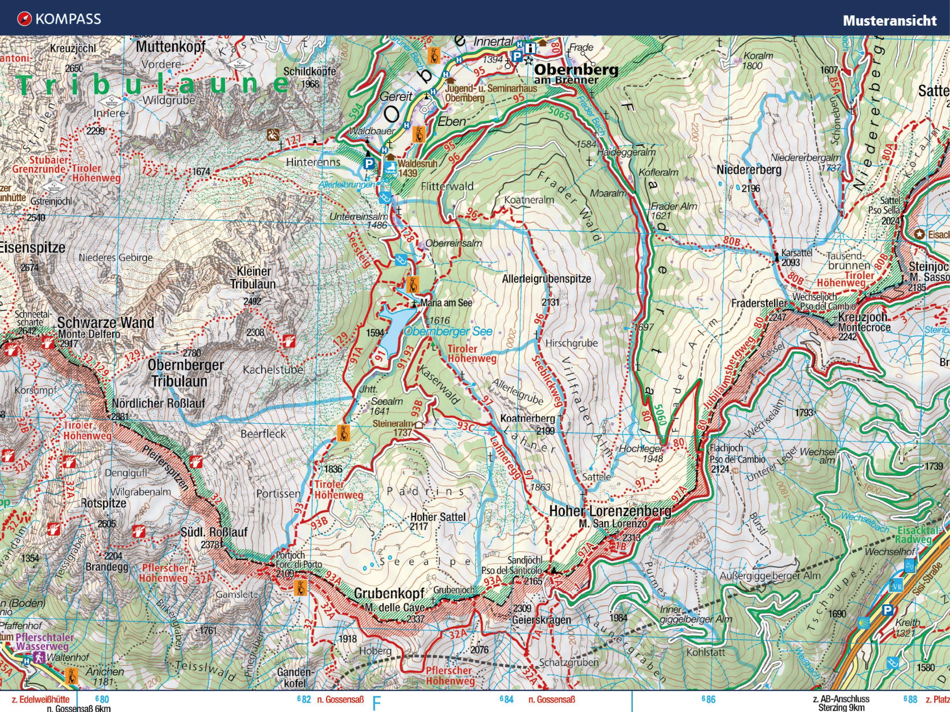 Beispielinhalt (Bild) KOMPASS Wanderkarte 238 Istrien, Istra, Istria 1:75.000